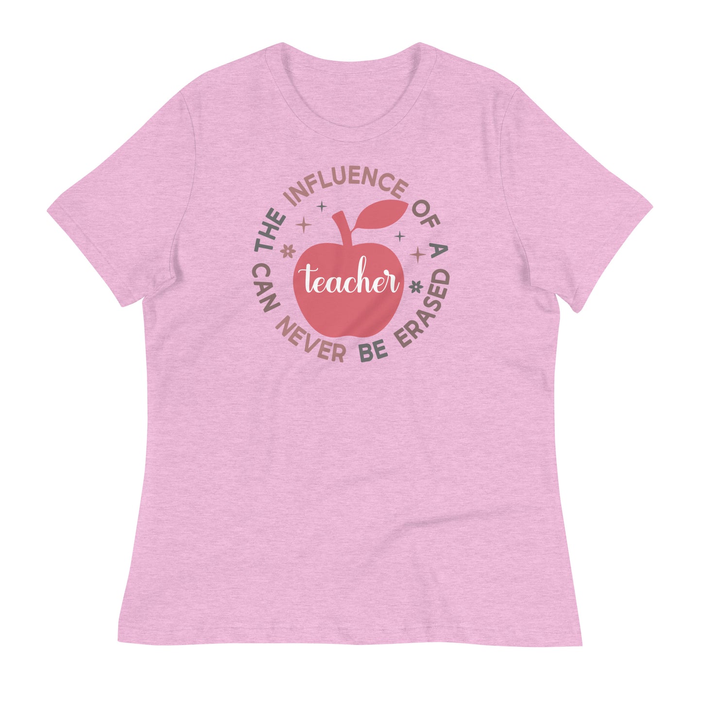 The Influence of a Teacher Can Never Be Erased Bella Canvas Relaxed Women's T-Shirt