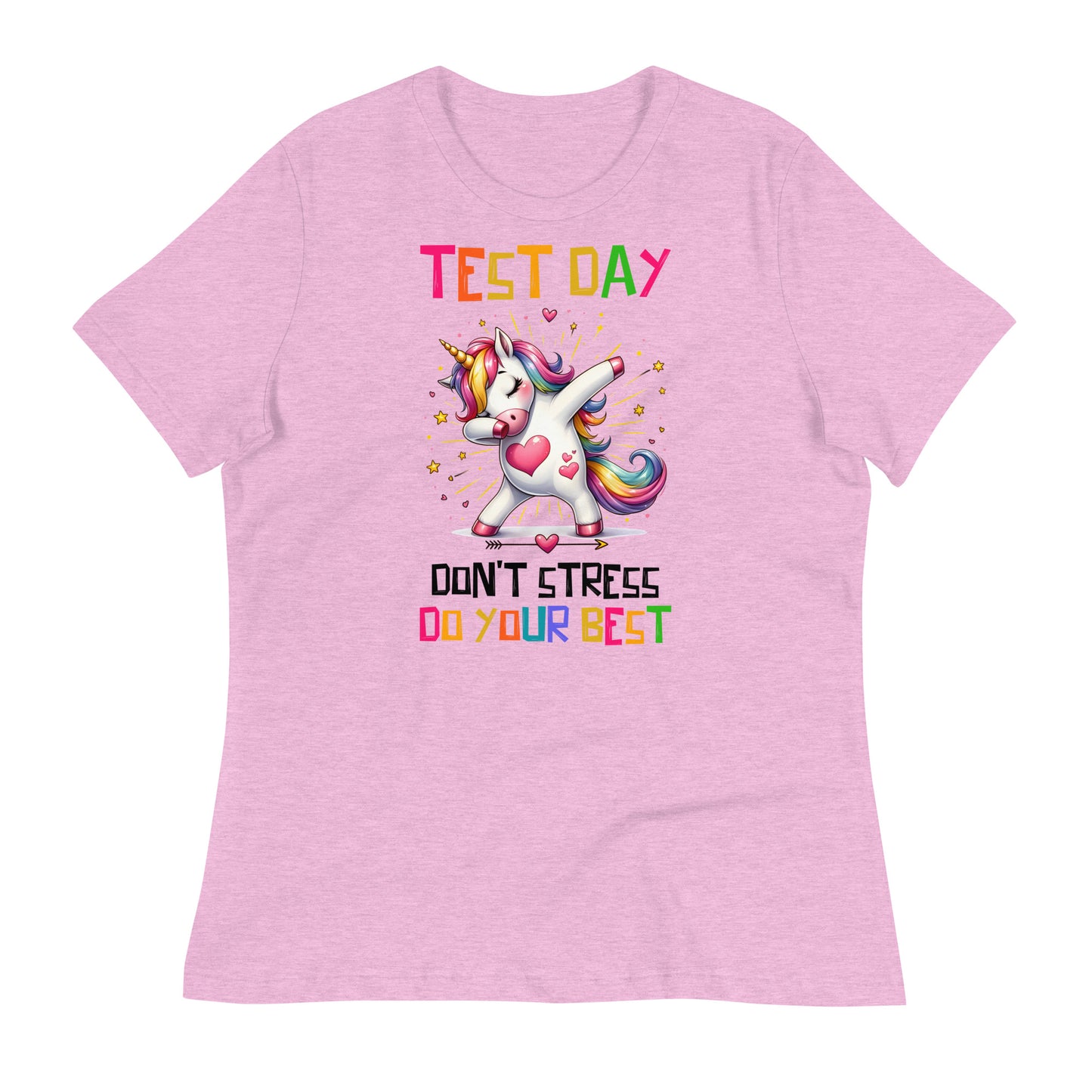 Test Day Don't Stress, Do Your Best Teacher Bella Canvas Relaxed Women's T-Shirt