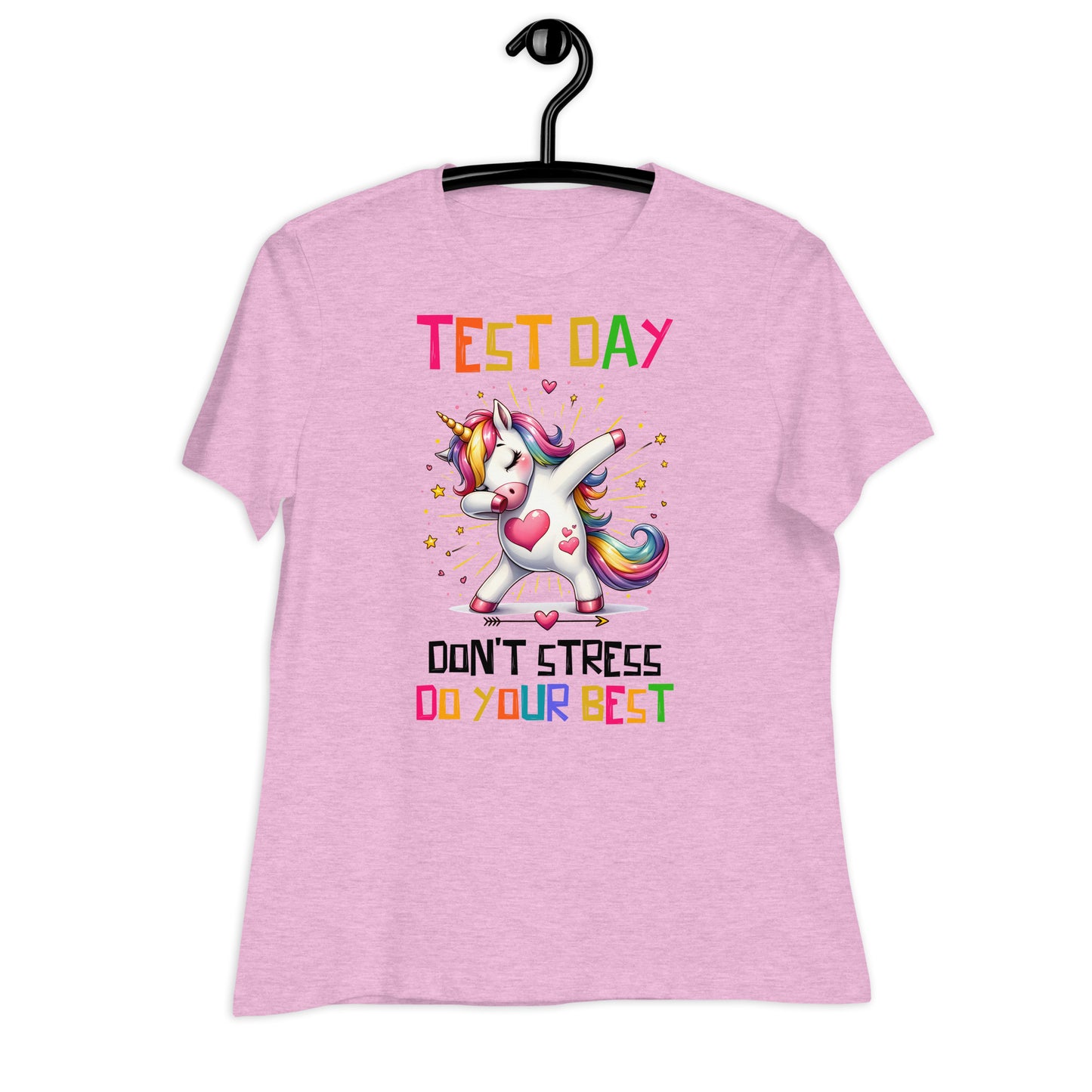 Test Day Don't Stress, Do Your Best Teacher Bella Canvas Relaxed Women's T-Shirt