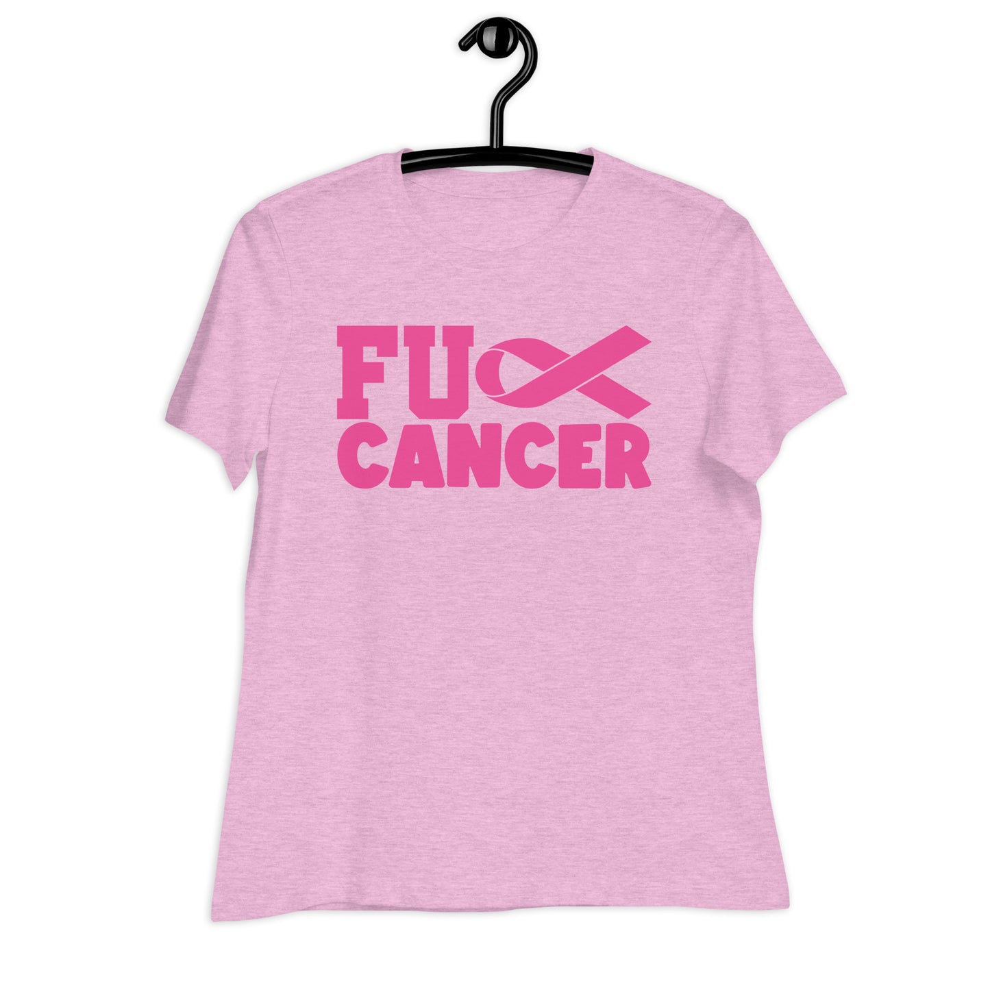 Fu** Cancer Breast Cancer Awareness Bella Canvas Women's Relaxed T-Shirt