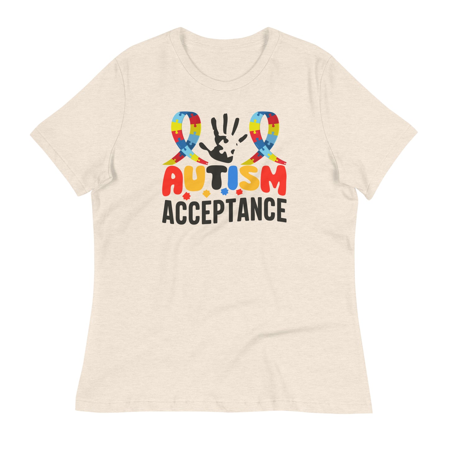 Autism Acceptance Bella Canvas Relaxed Women's T-Shirt