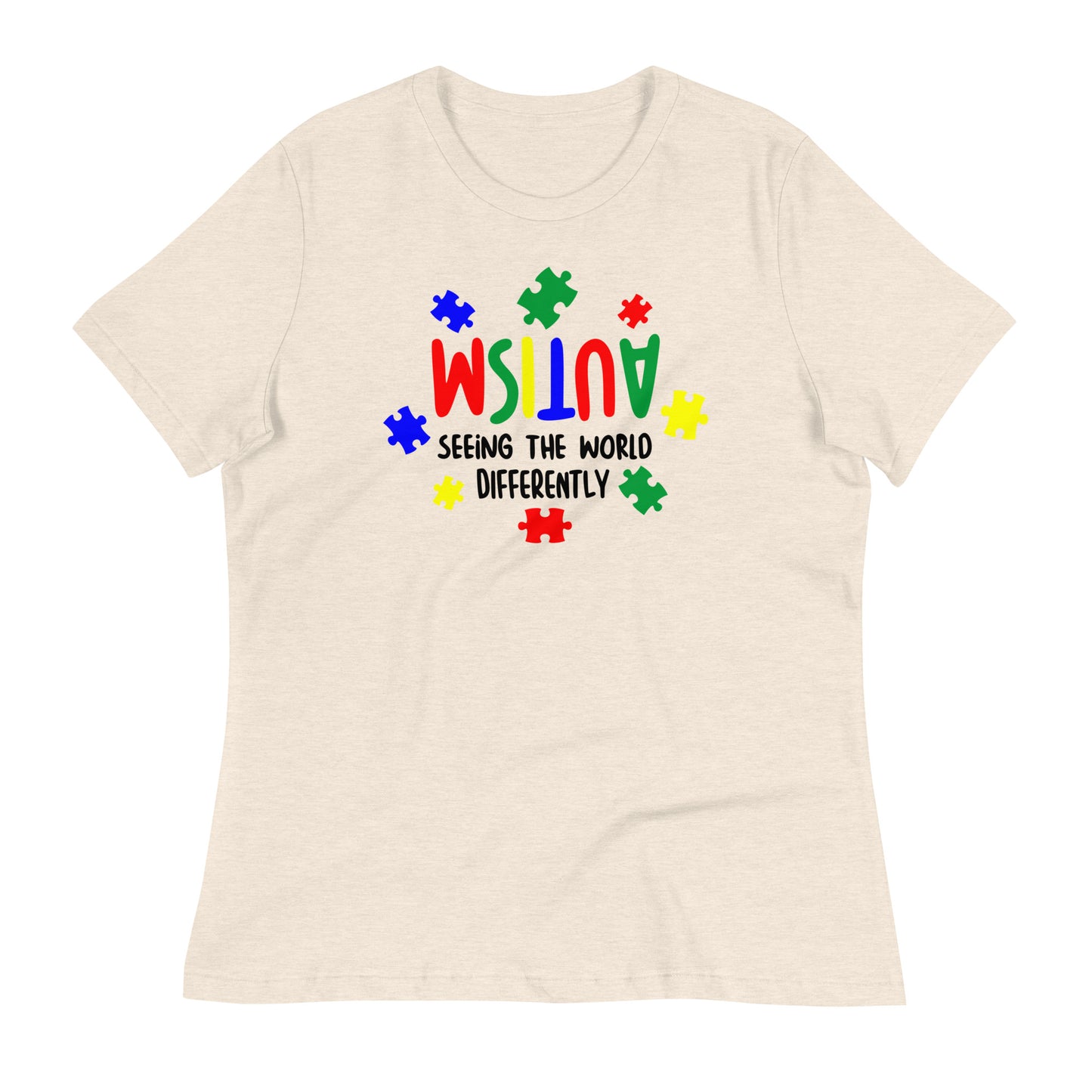 Autism, Seeing the World Differently Bella Canvas Relaxed Women's T-Shirt