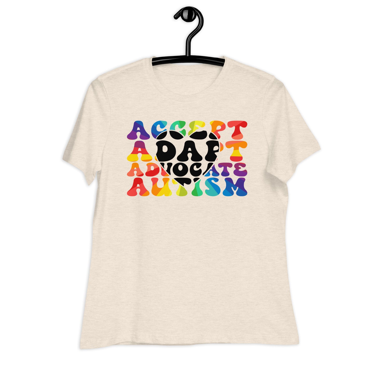 Accept Adapt Advocate Autism Bella Canvas Relaxed Women's T-Shirt