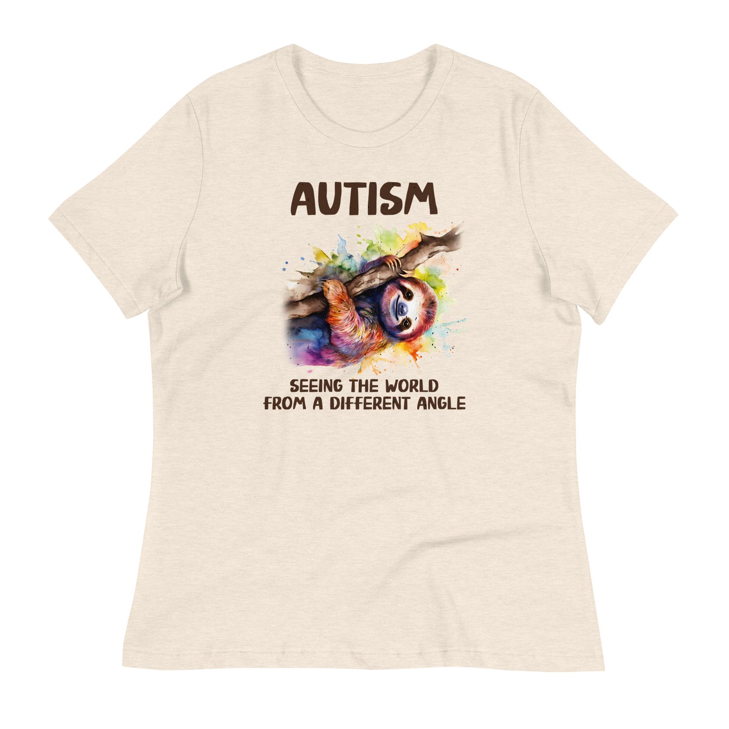 Autism, Seeing the World From a Different Angle Bella Canvas Relaxed Women's T-Shirt