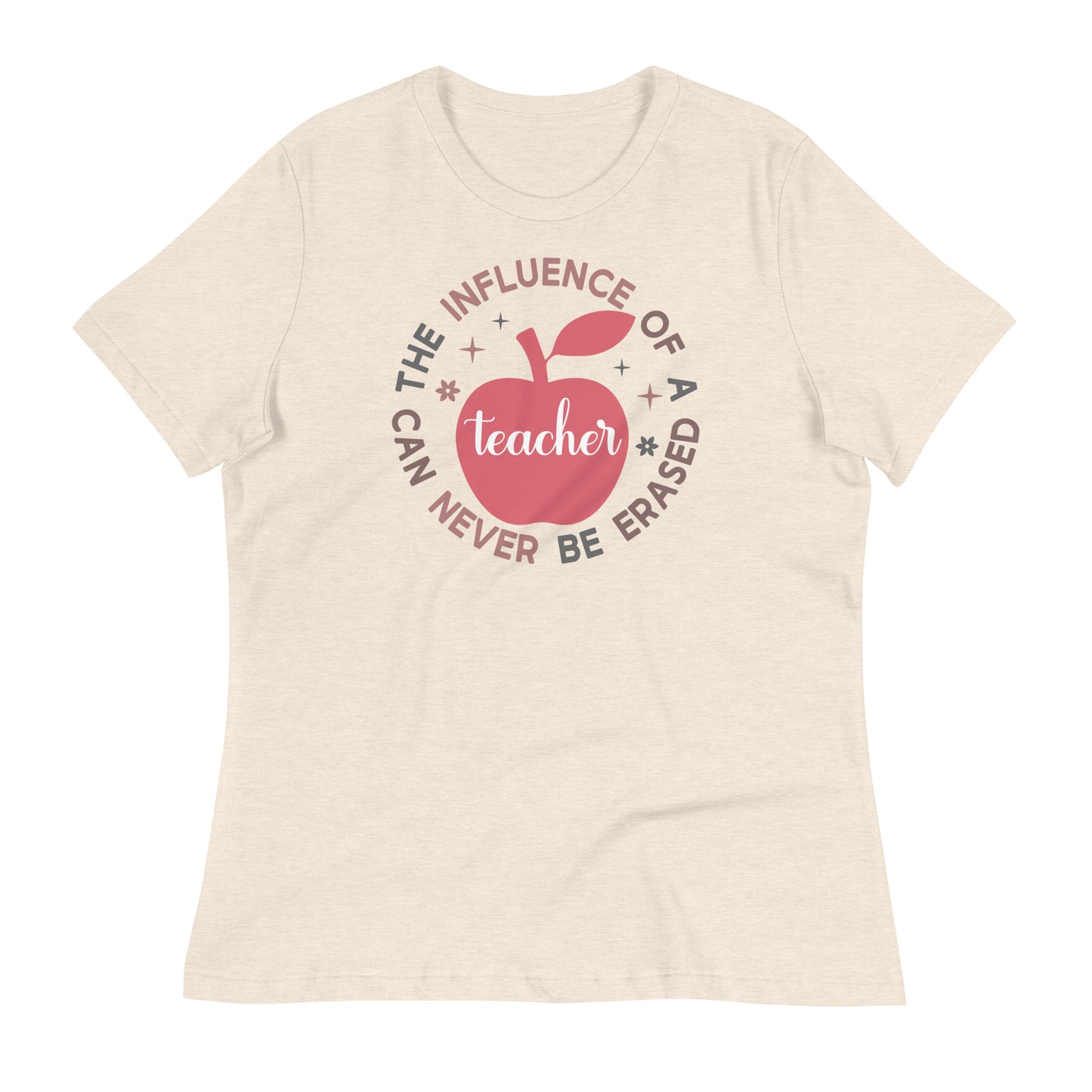 The Influence of a Teacher Can Never Be Erased Bella Canvas Relaxed Women's T-Shirt