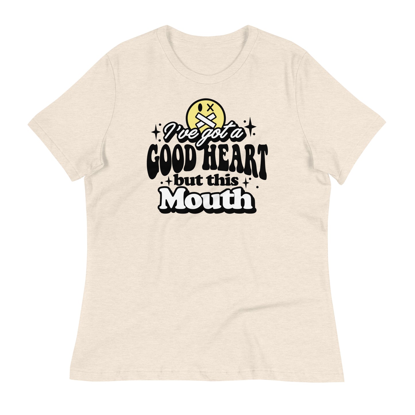 I've Got a Good Heart but This Mouth Bella Canvas Relaxed Women's T-Shirt