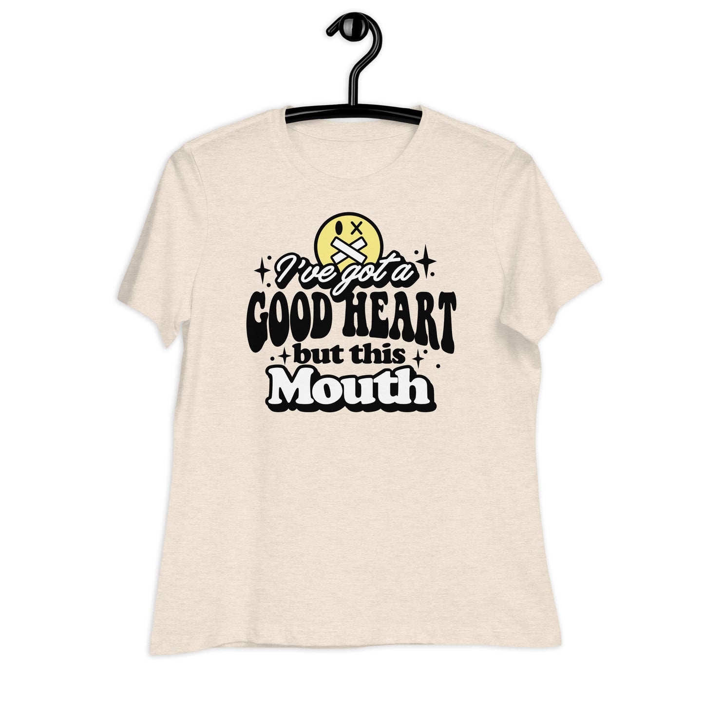 I've Got a Good Heart but This Mouth Bella Canvas Relaxed Women's T-Shirt
