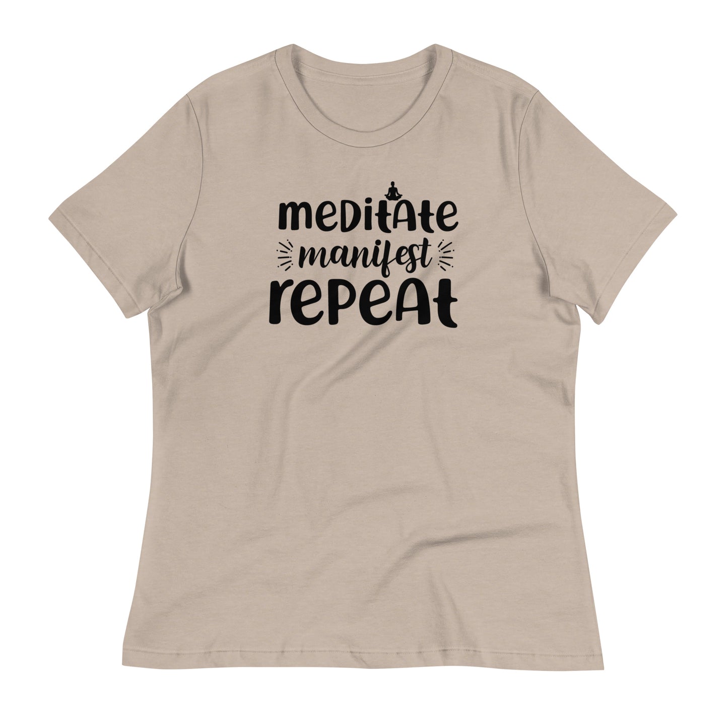 Meditate Manifest Repeat Bella Canvas Relaxed Women's T-Shirt