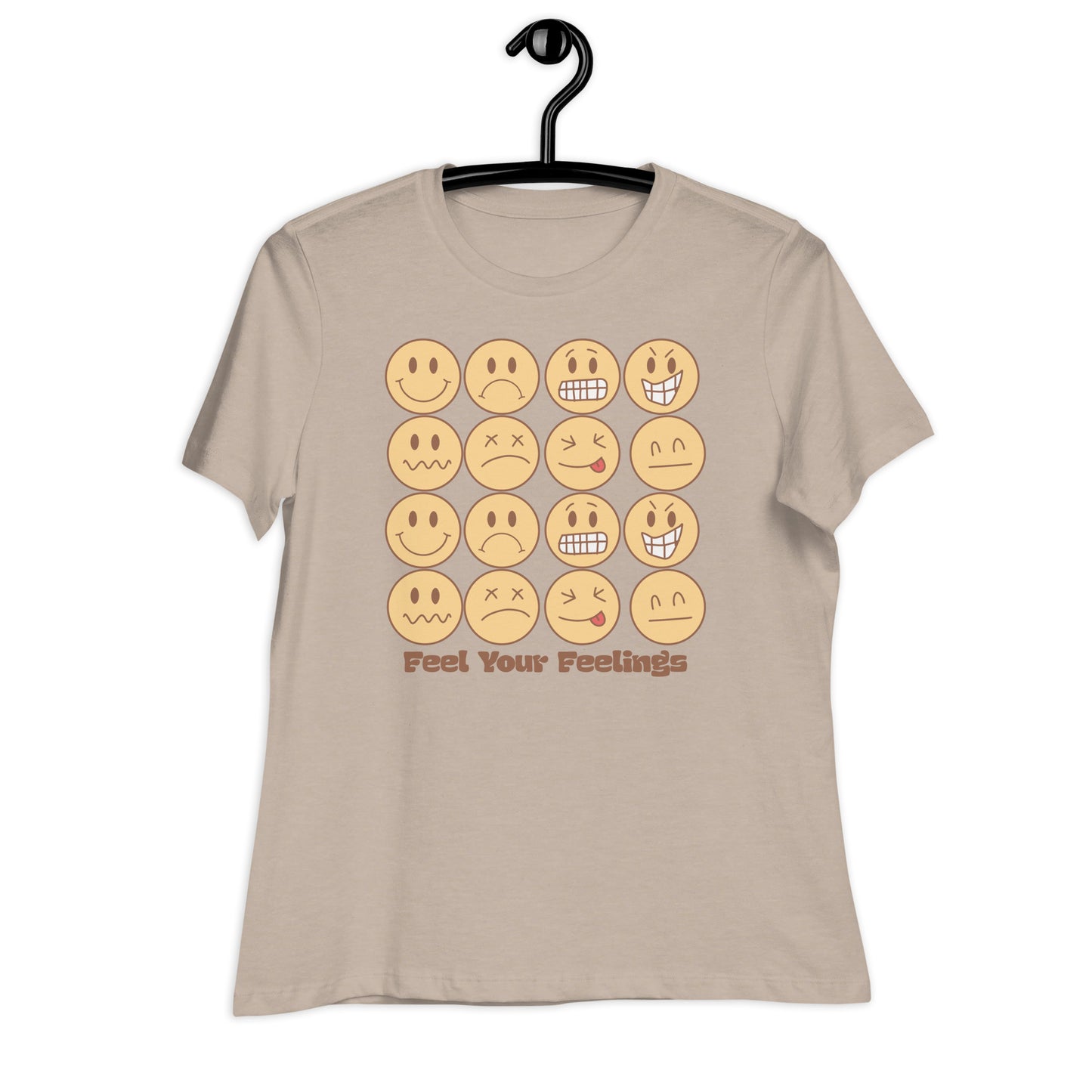 Feel Your Feelings Emojis Bella Canvas Relaxed Women's T-Shirt