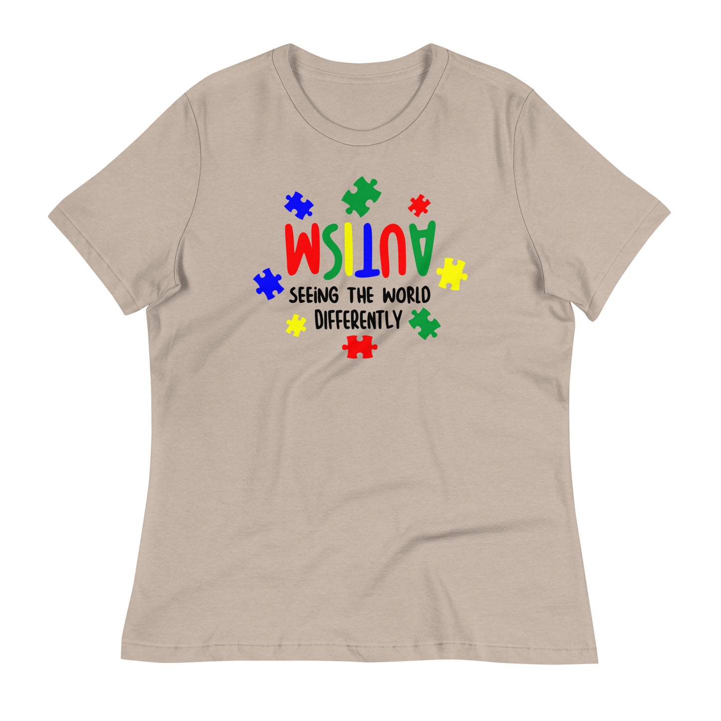 Autism, Seeing the World Differently Bella Canvas Relaxed Women's T-Shirt