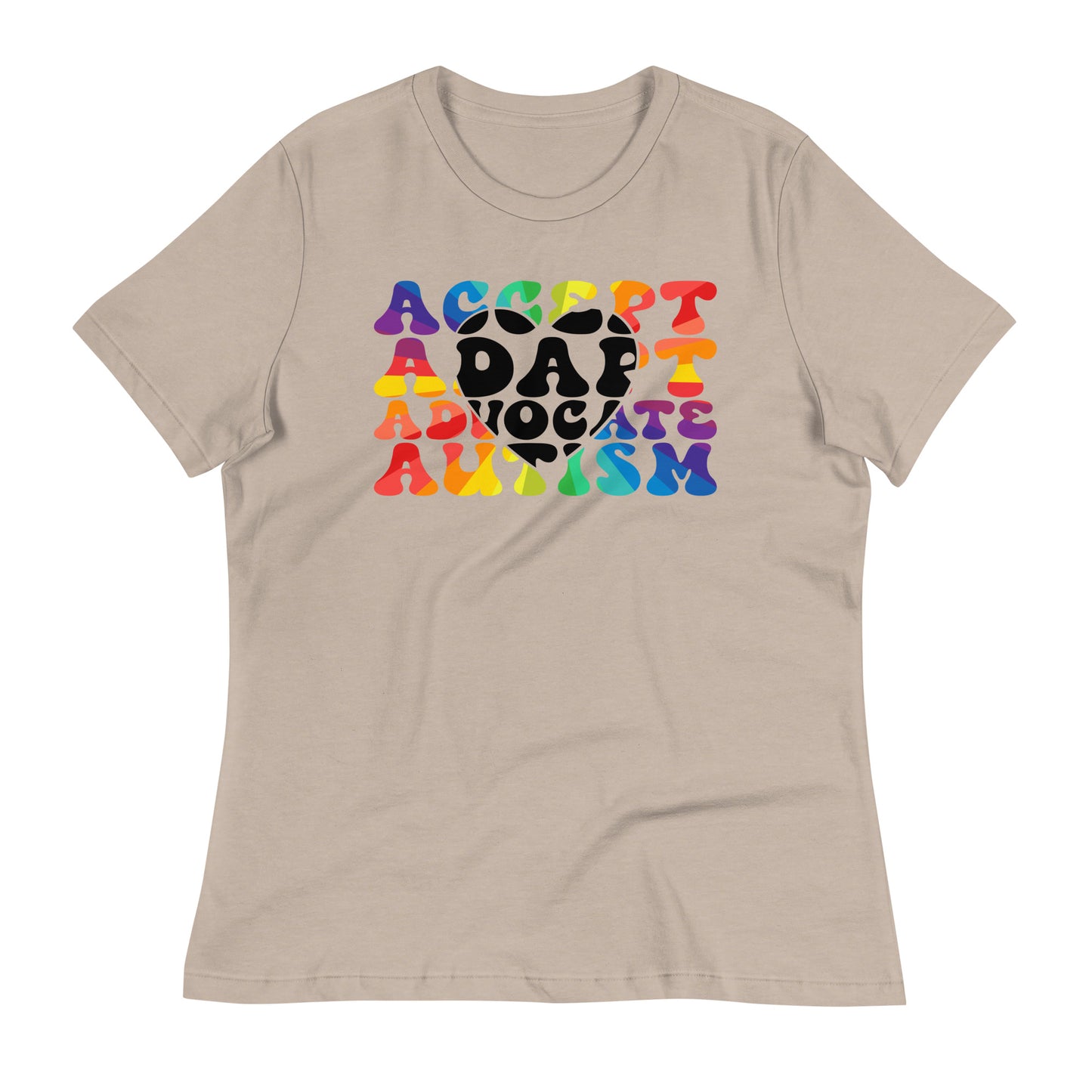 Accept Adapt Advocate Autism Bella Canvas Relaxed Women's T-Shirt