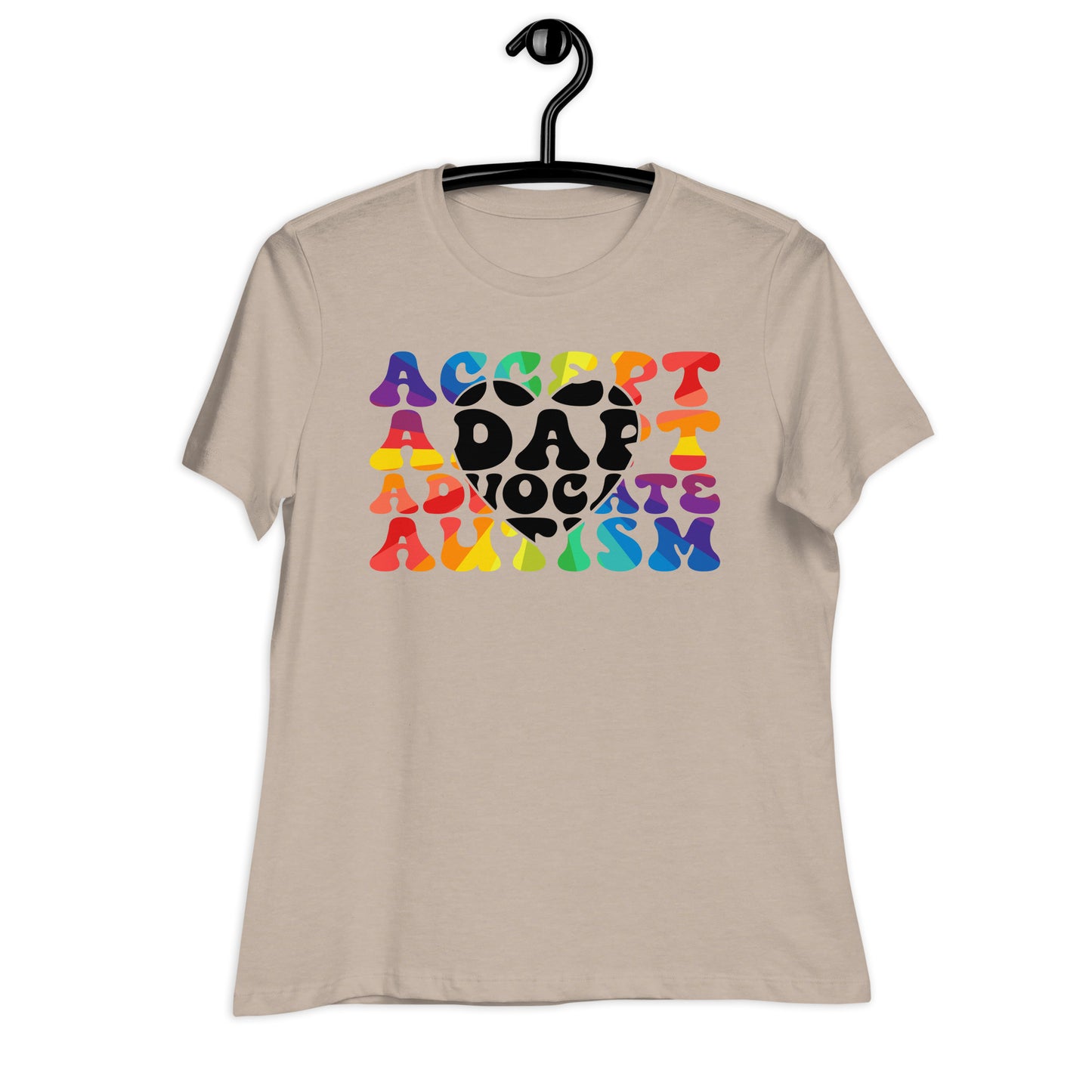 Accept Adapt Advocate Autism Bella Canvas Relaxed Women's T-Shirt