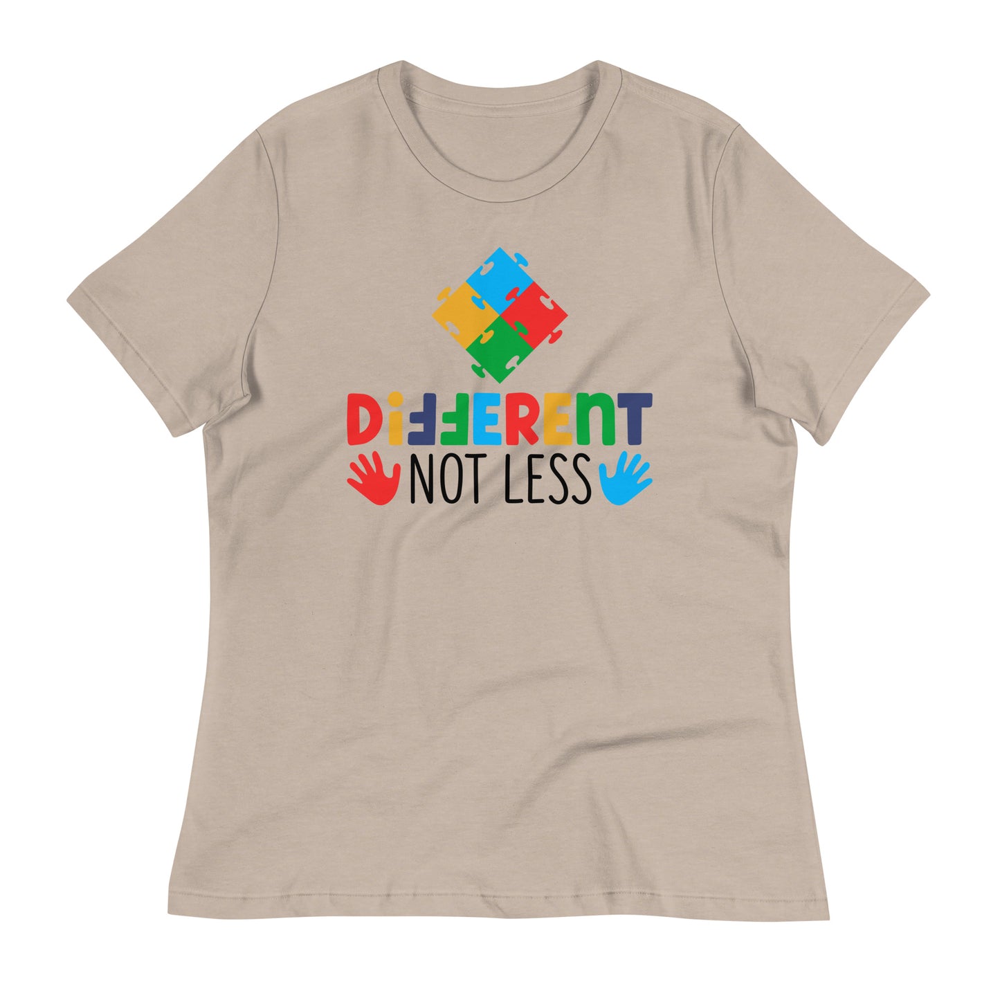 Different Not Less Autism Acceptance Bella Canvas Relaxed Women's T-Shirt