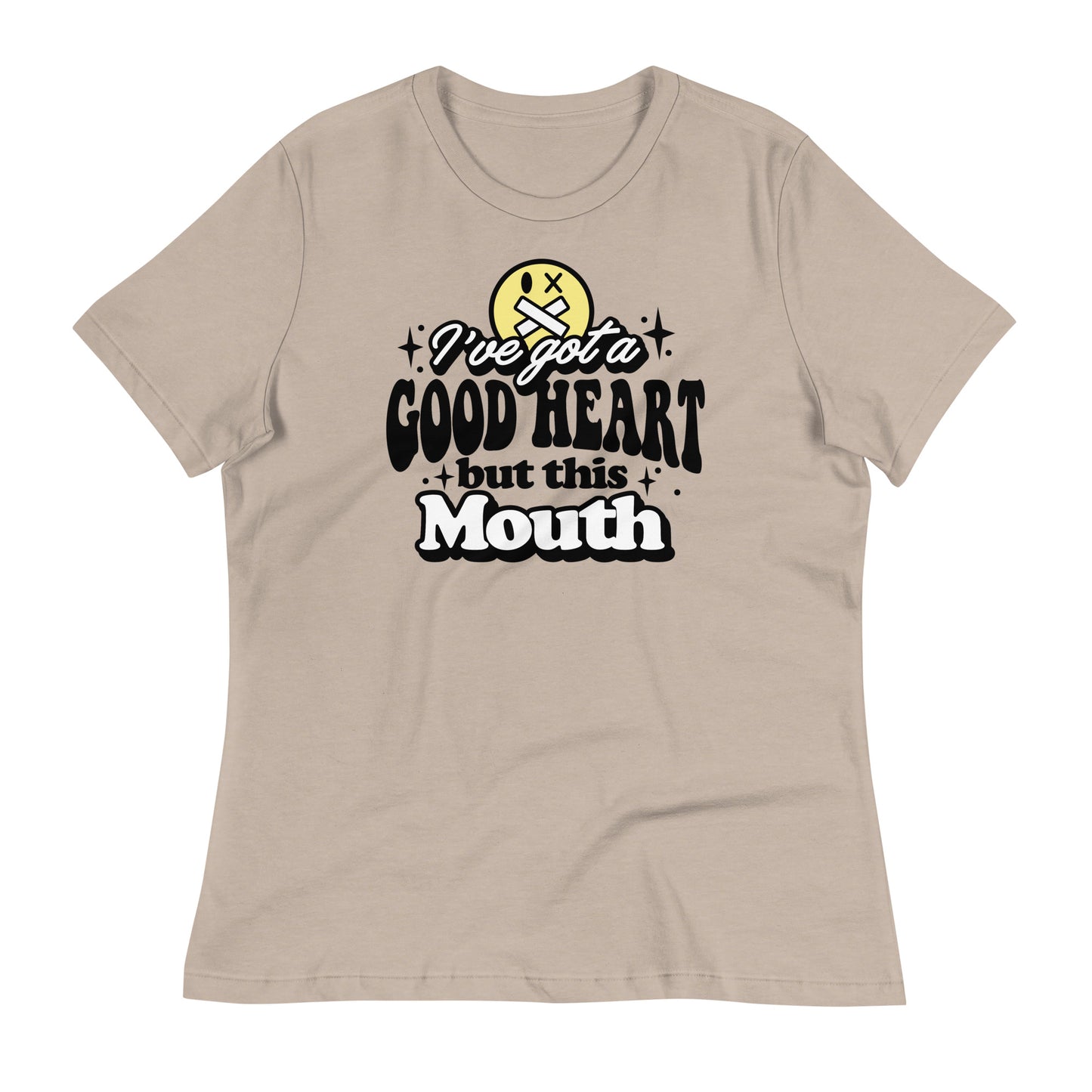 I've Got a Good Heart but This Mouth Bella Canvas Relaxed Women's T-Shirt