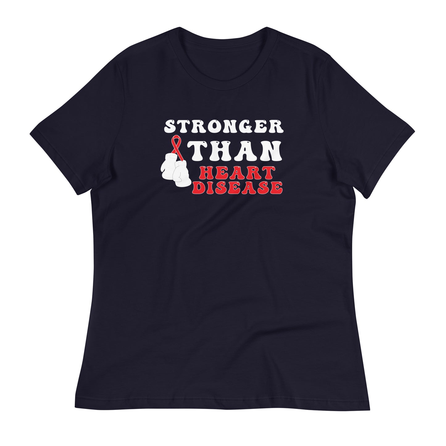 Stronger Than Heart Disease Awareness Bella Canvas Relaxed Women's T-Shirt