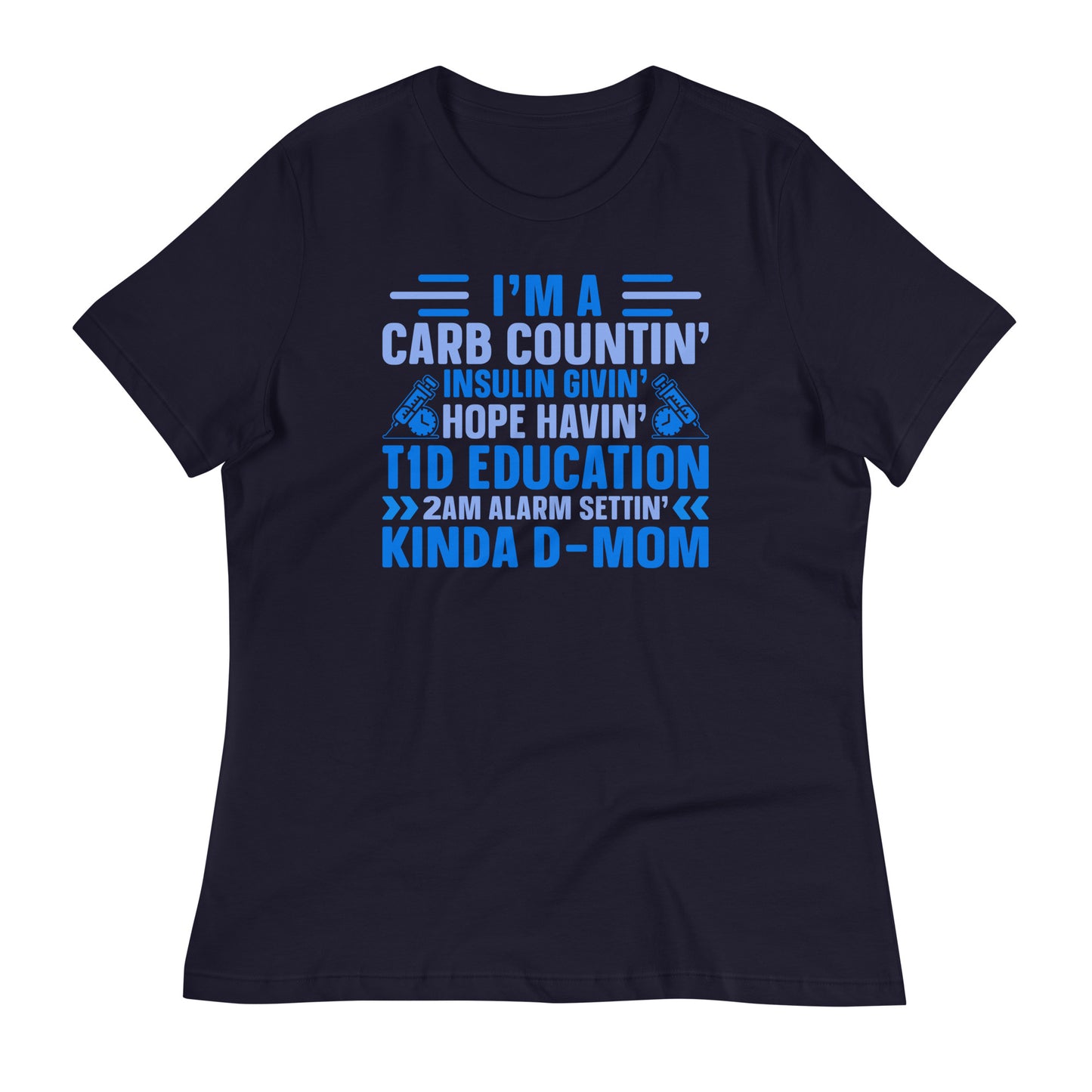 Diabetes Awareness Mom Bella Canvas Relaxed Women's T-Shirt's