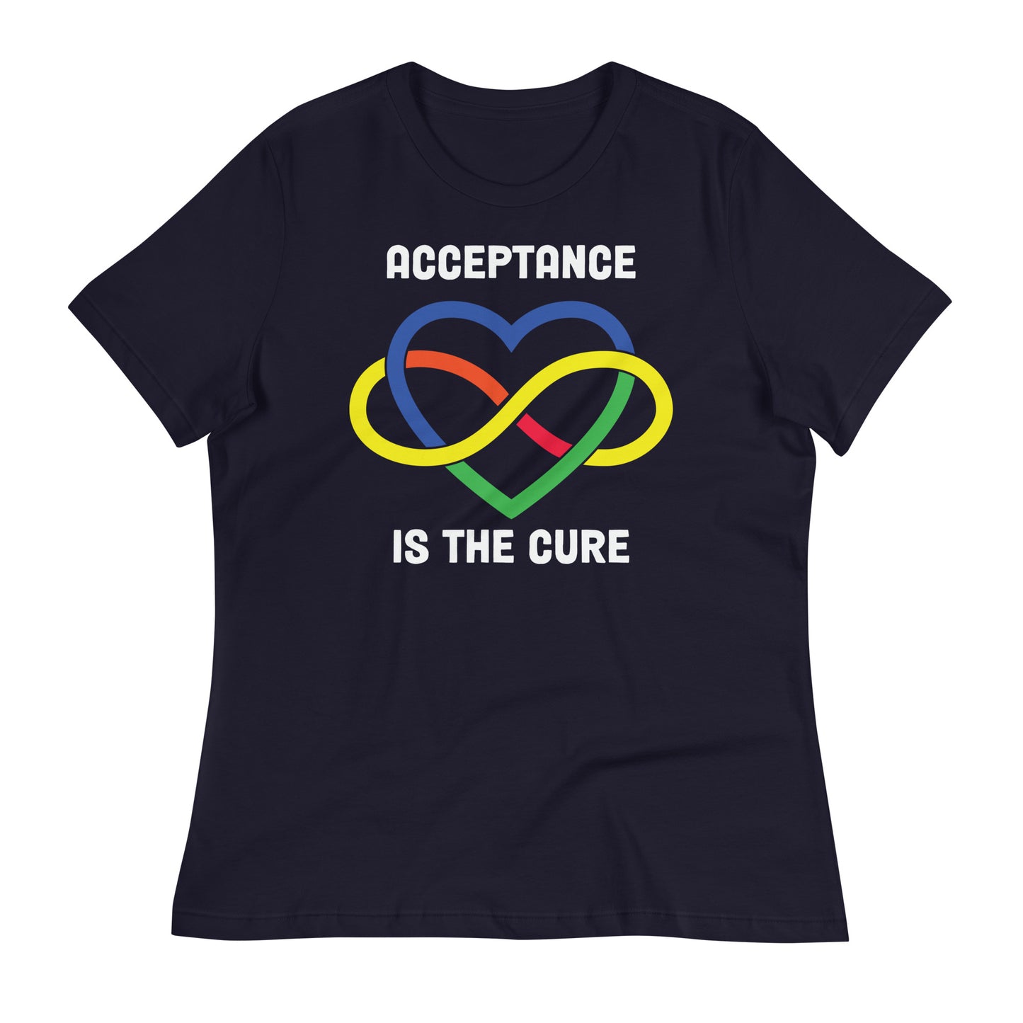 Acceptance is the Cure Autism Acceptance Bella Canvas Relaxed Women's T-Shirt