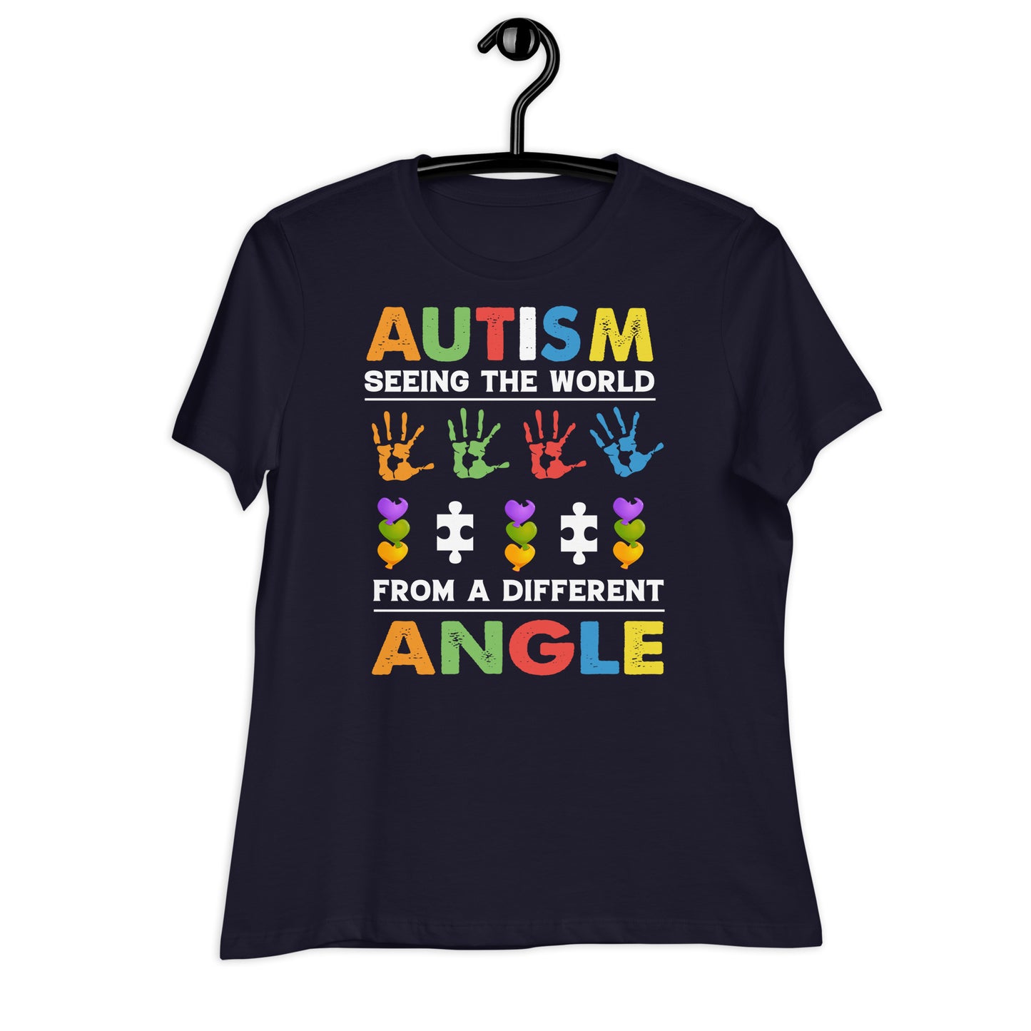 Autism, Seeing the World From a Different Angle Bella Canvas Relaxed Women's T-Shirt