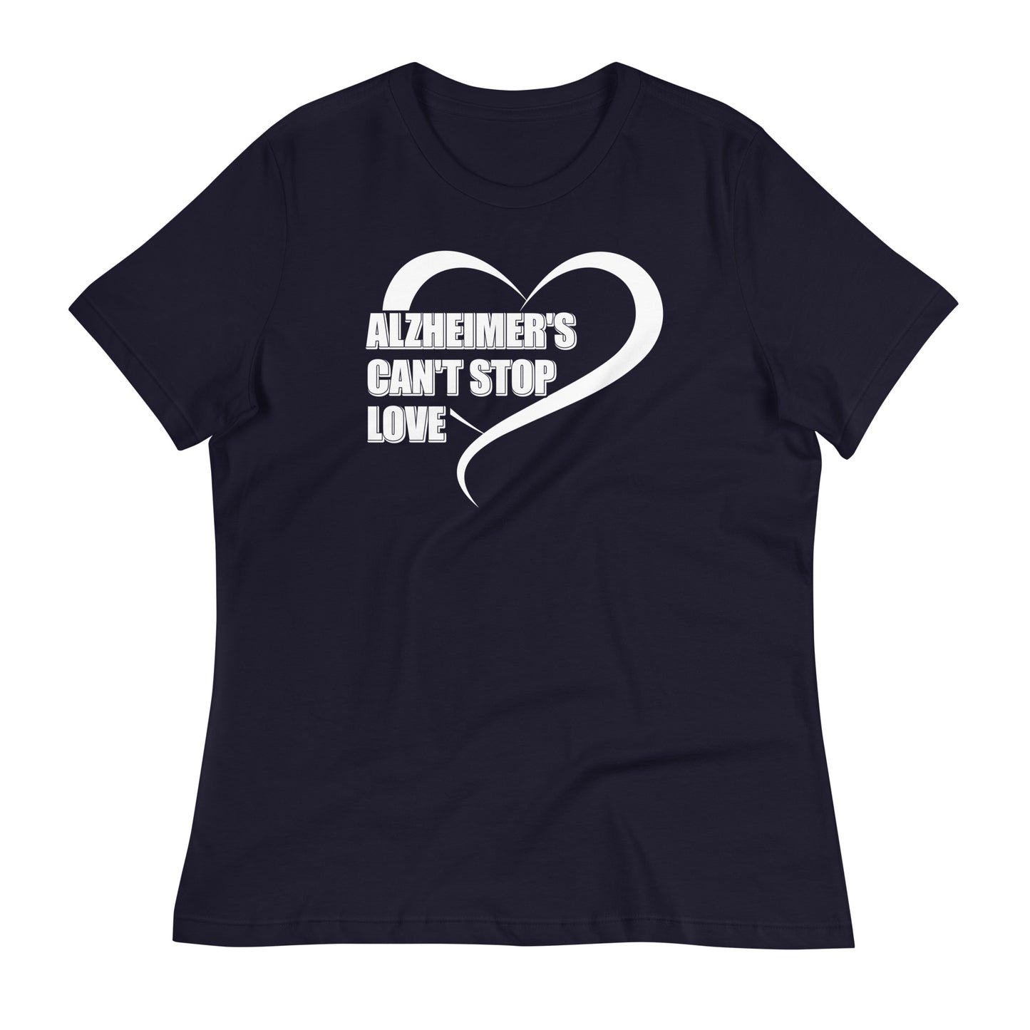 Alzheimer's Can't Stop Love Bella Canvas Relaxed Women's T-Shirt