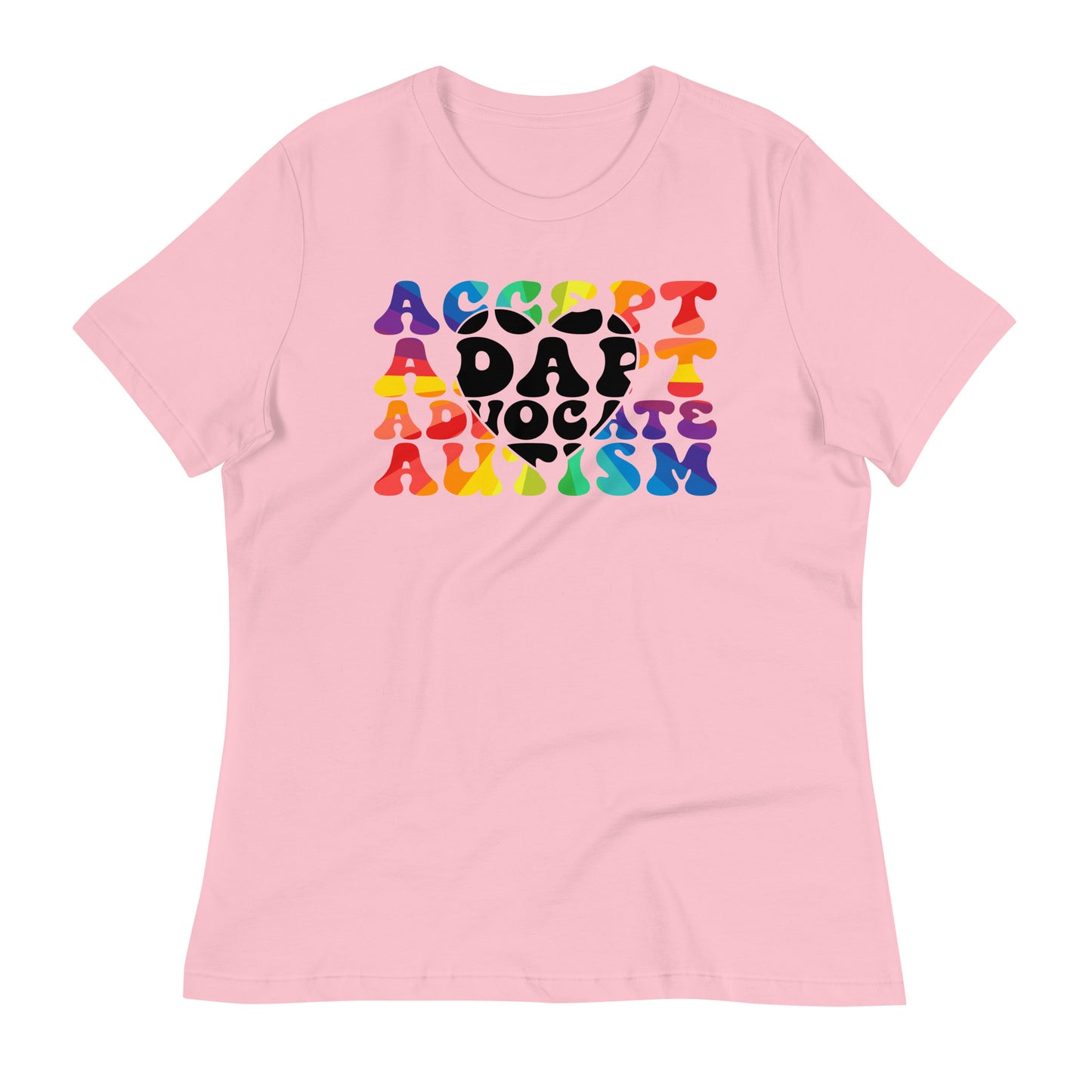 Accept Adapt Advocate Autism Bella Canvas Relaxed Women's T-Shirt