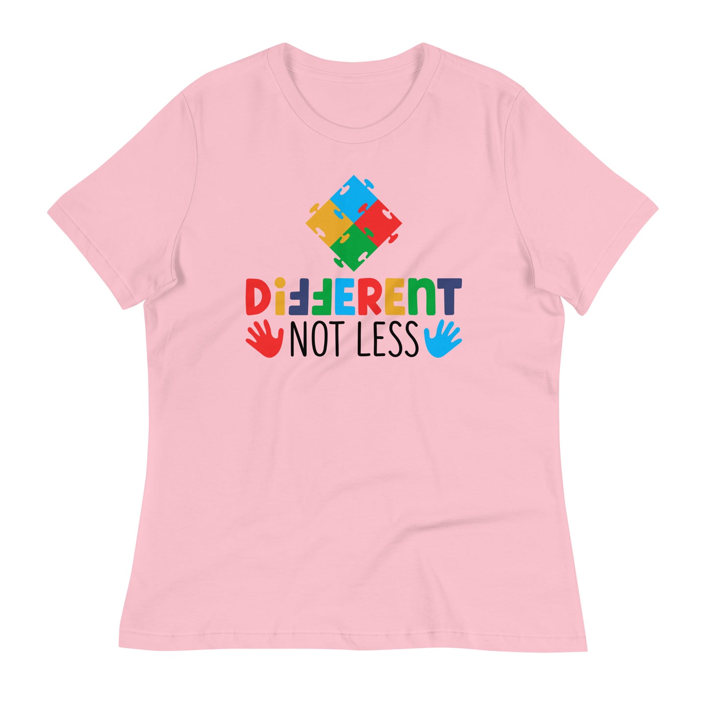 Different Not Less Autism Acceptance Bella Canvas Relaxed Women's T-Shirt