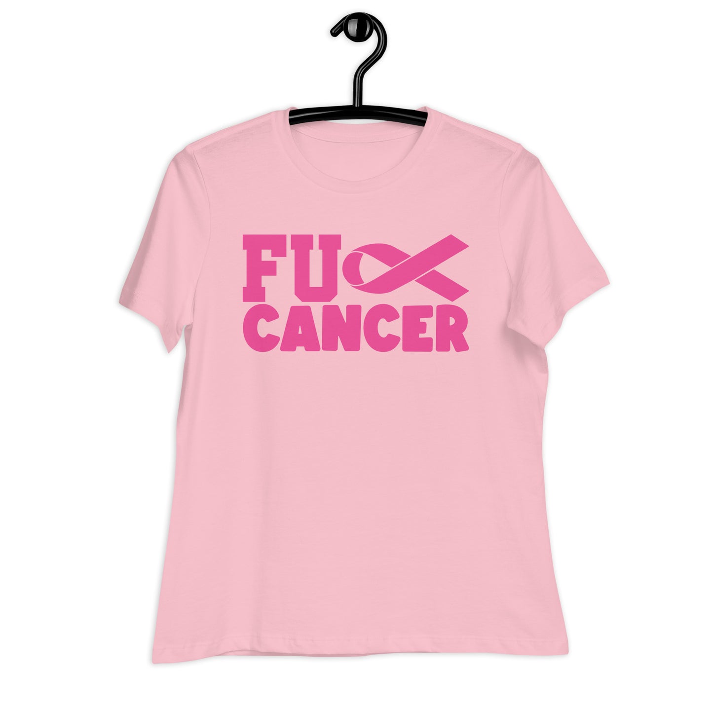 Fu** Cancer Breast Cancer Awareness Bella Canvas Women's Relaxed T-Shirt