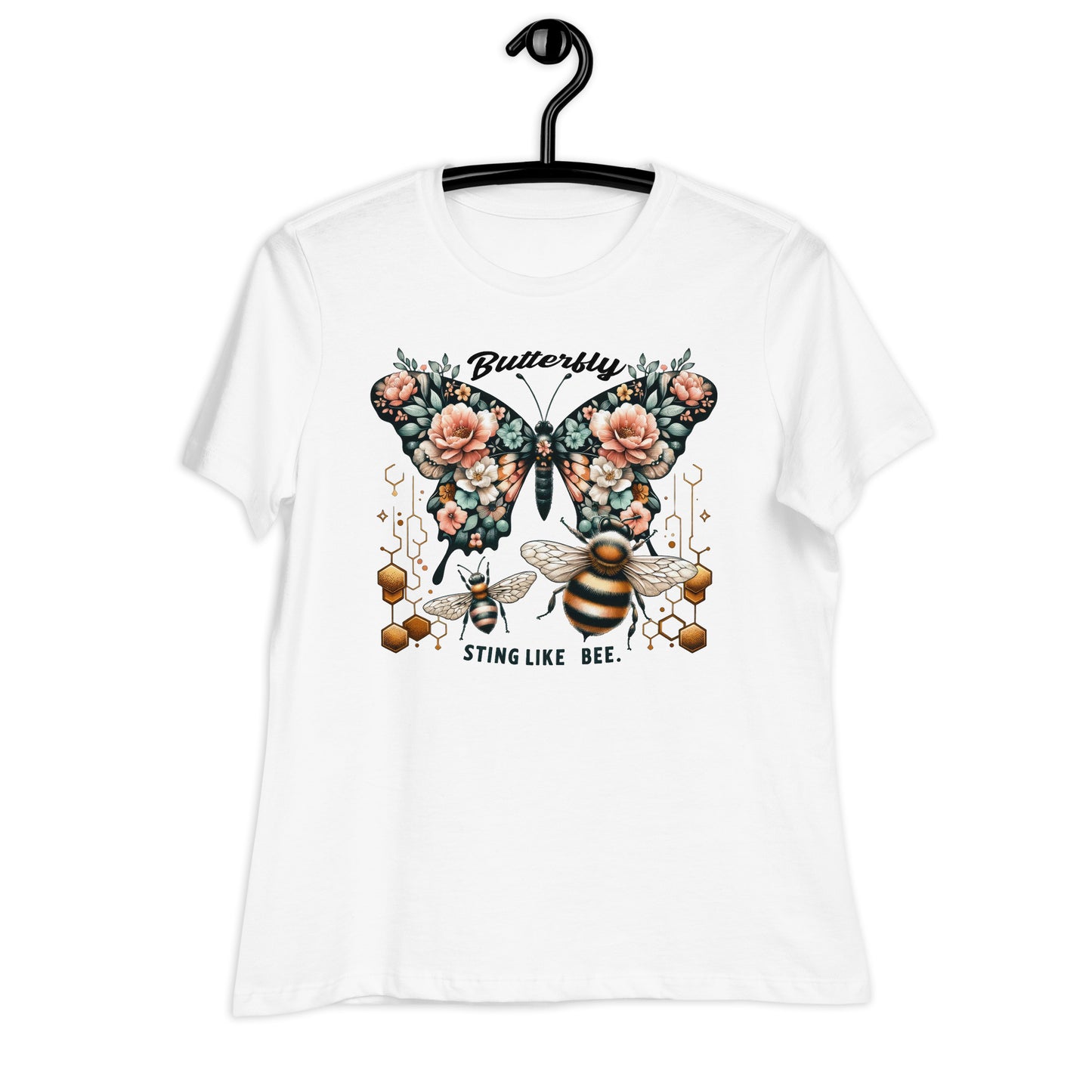 Butterfly Sting Like a Bee Bella Canvas Relaxed Women's T-Shirt
