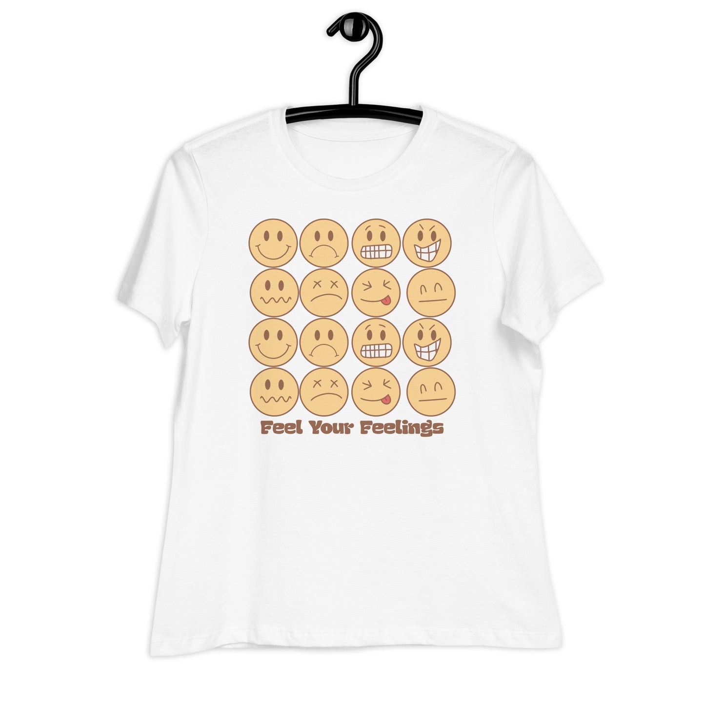 Feel Your Feelings Emojis Bella Canvas Relaxed Women's T-Shirt