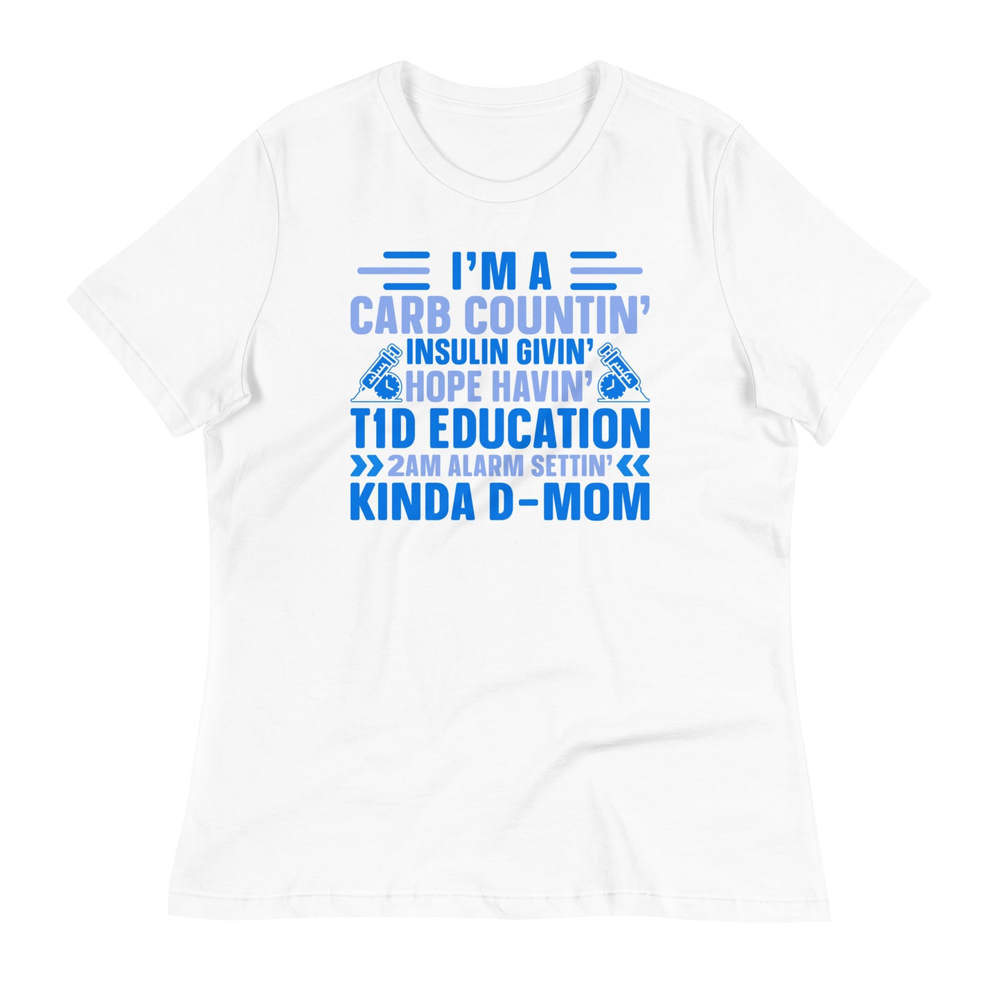 Diabetes Awareness Mom Bella Canvas Relaxed Women's T-Shirt's