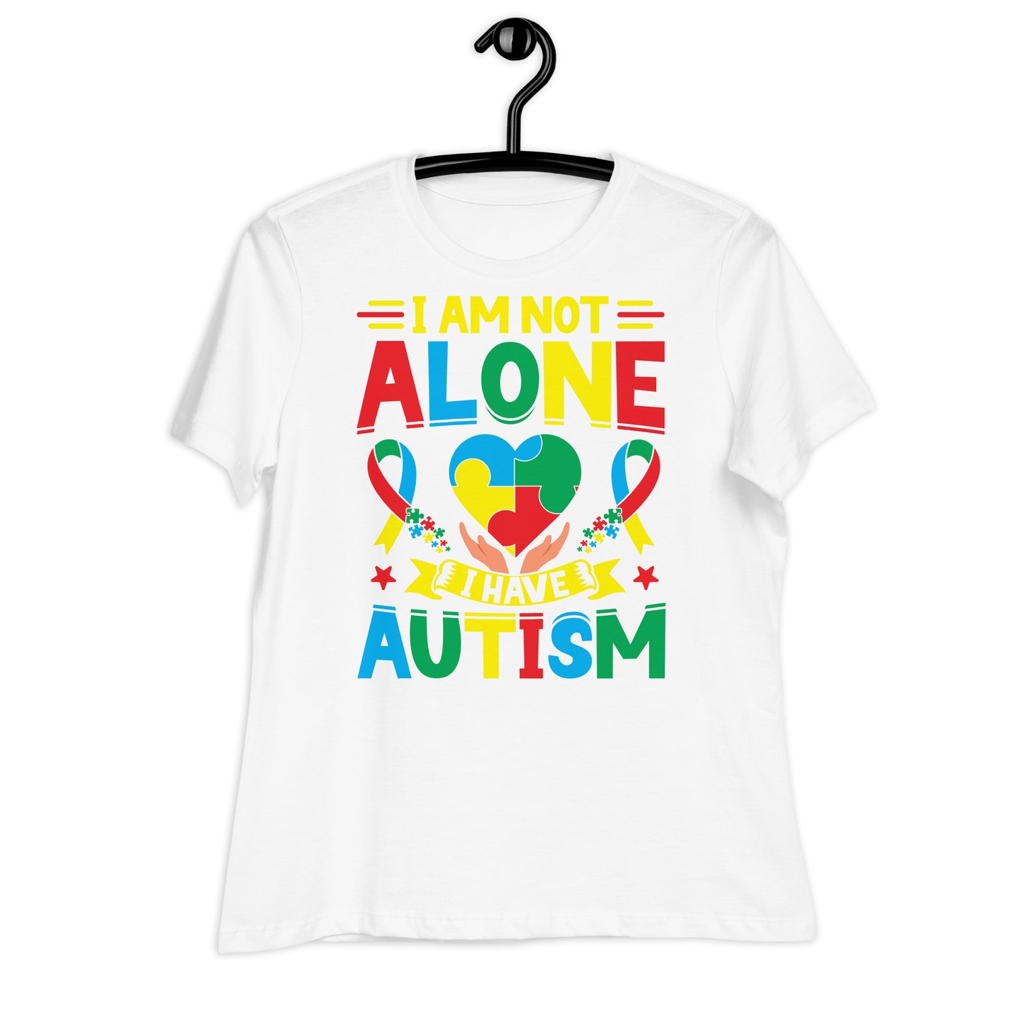 I Am Not Alone I Have Autism Bella Canvas Relaxed Women's T-Shirt
