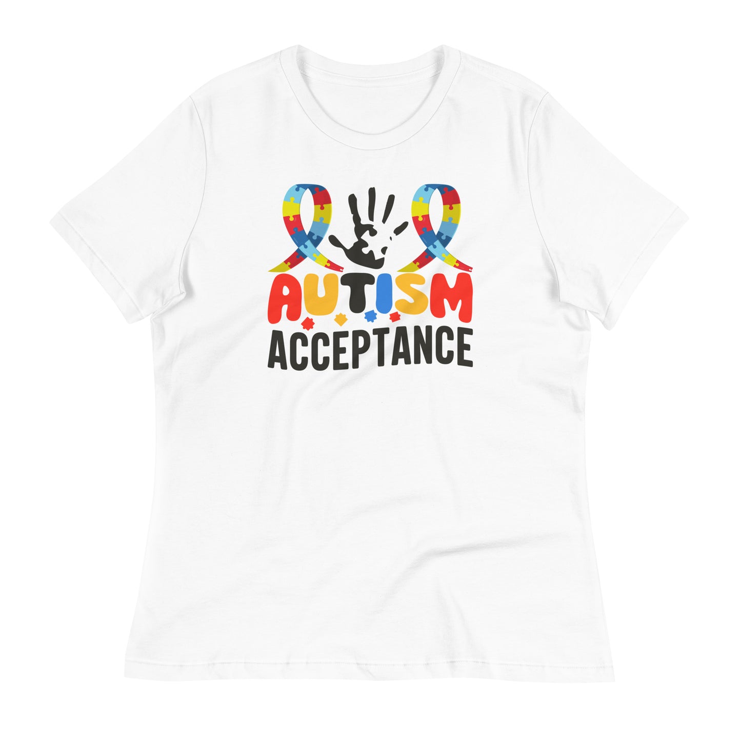 Autism Acceptance Bella Canvas Relaxed Women's T-Shirt