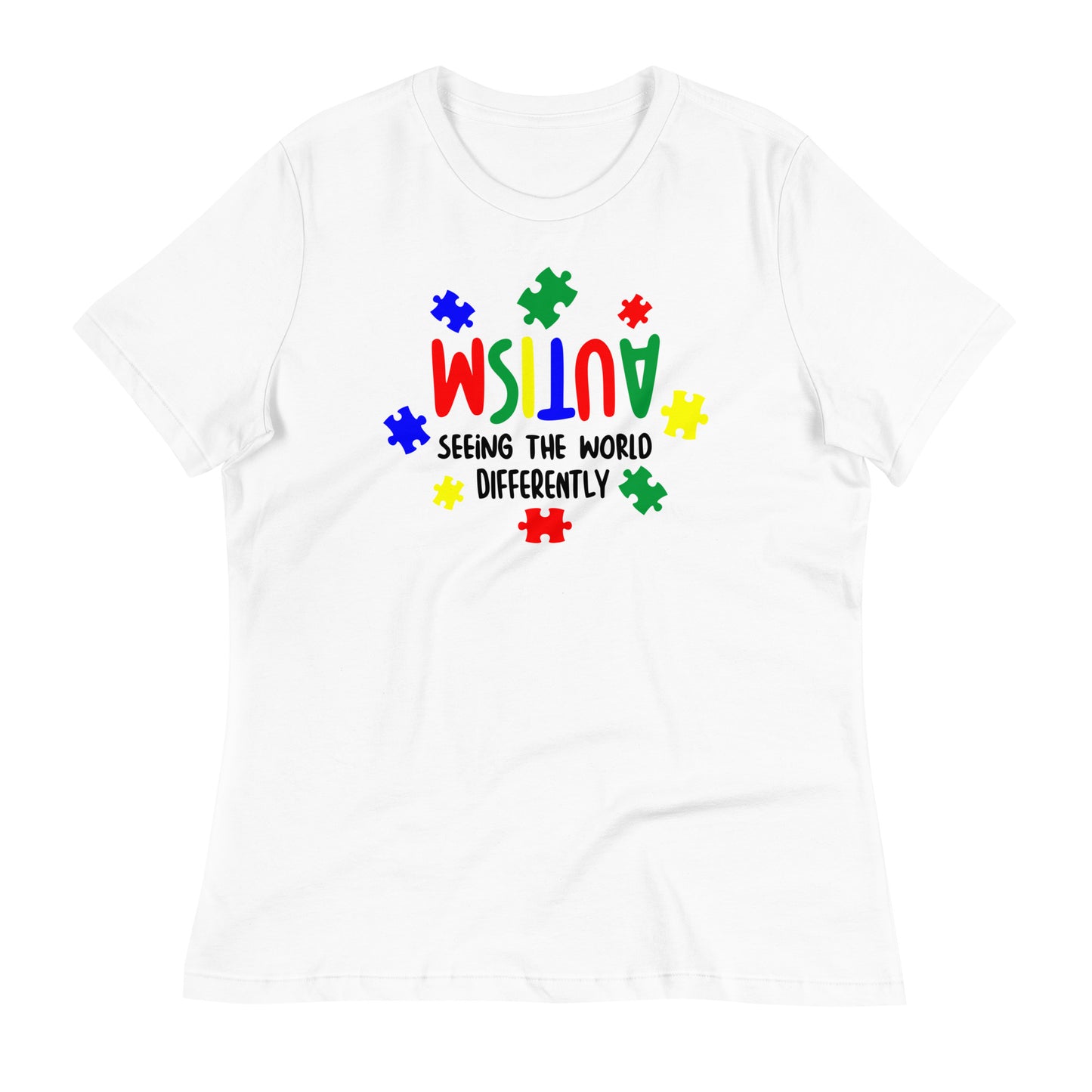 Autism, Seeing the World Differently Bella Canvas Relaxed Women's T-Shirt