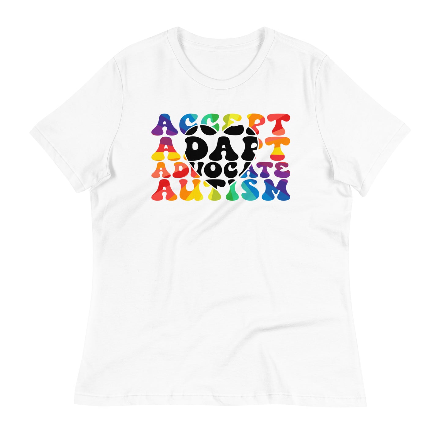 Accept Adapt Advocate Autism Bella Canvas Relaxed Women's T-Shirt