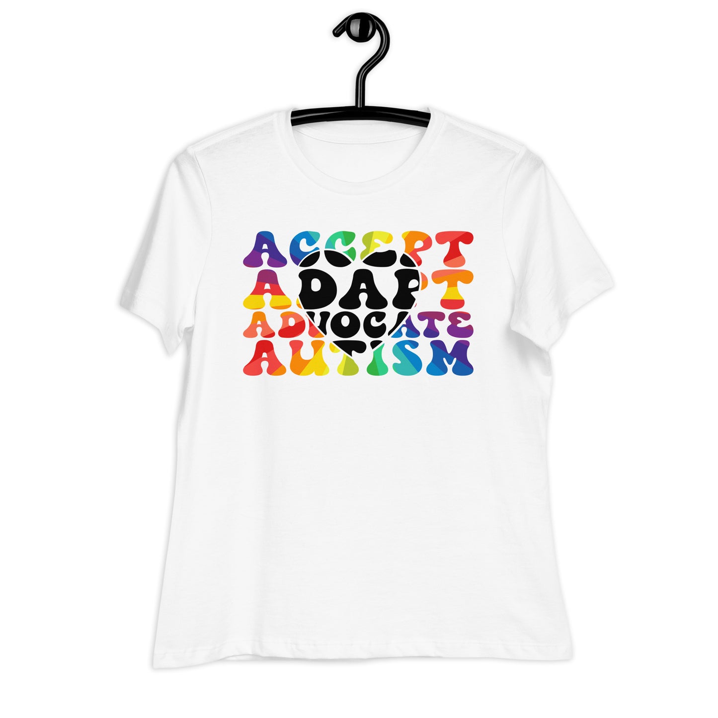 Accept Adapt Advocate Autism Bella Canvas Relaxed Women's T-Shirt