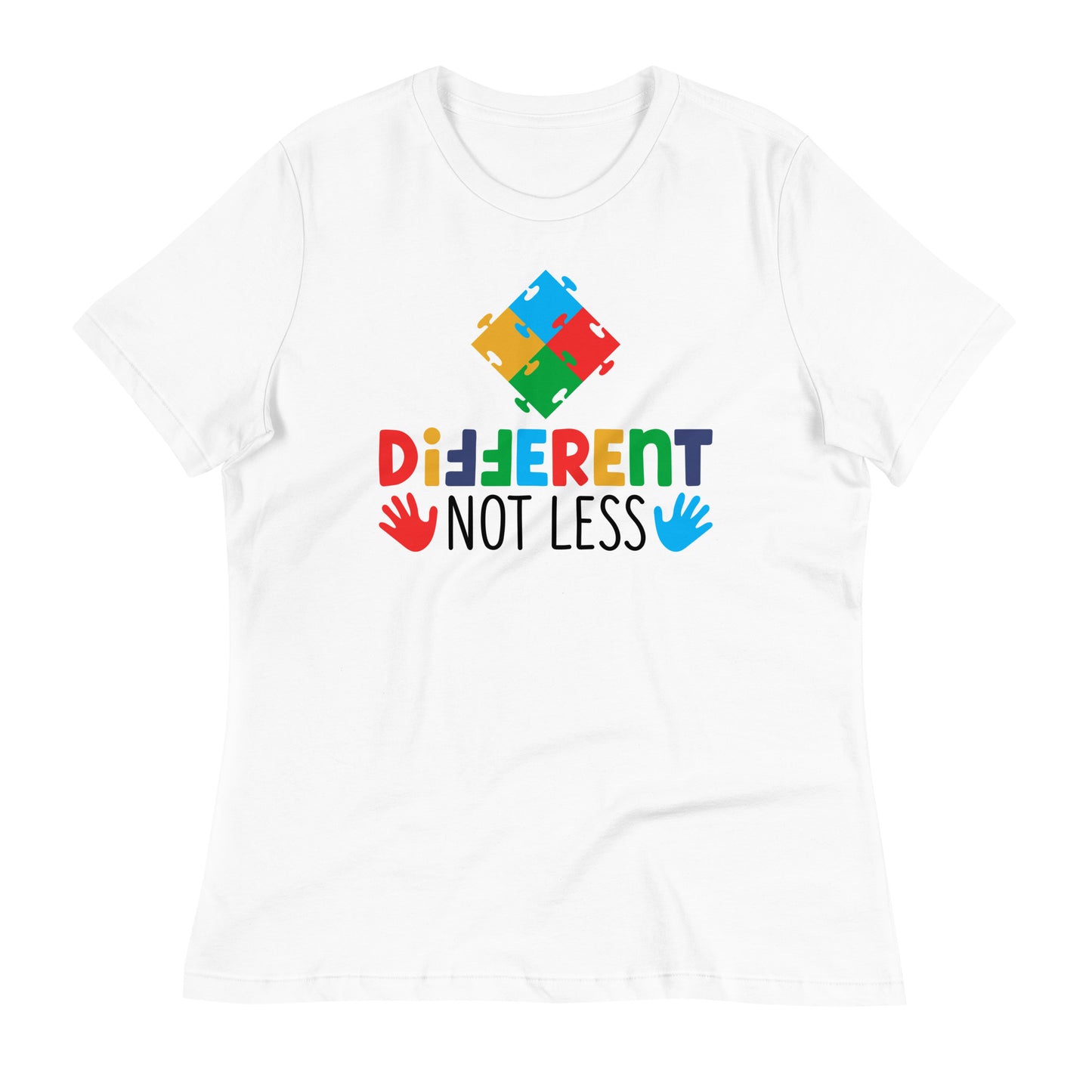 Different Not Less Autism Acceptance Bella Canvas Relaxed Women's T-Shirt