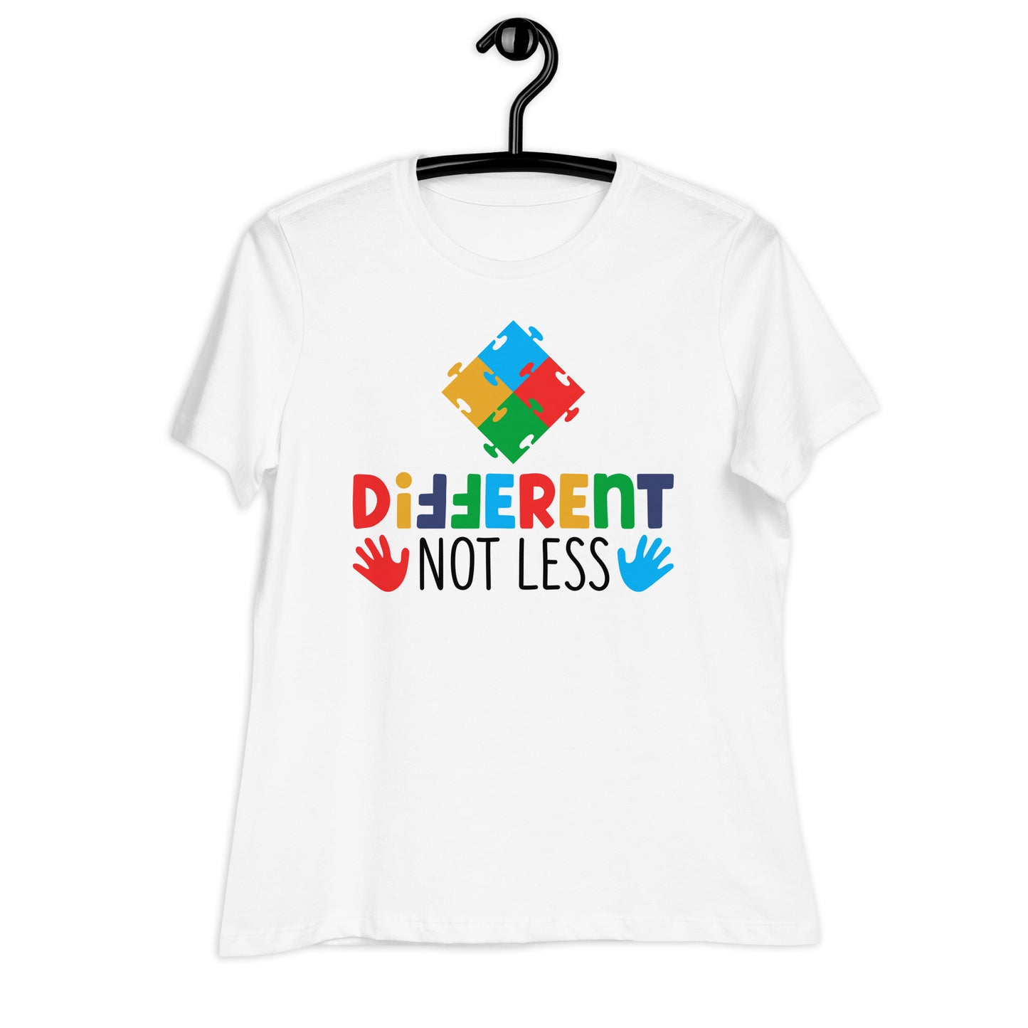 Different Not Less Autism Acceptance Bella Canvas Relaxed Women's T-Shirt