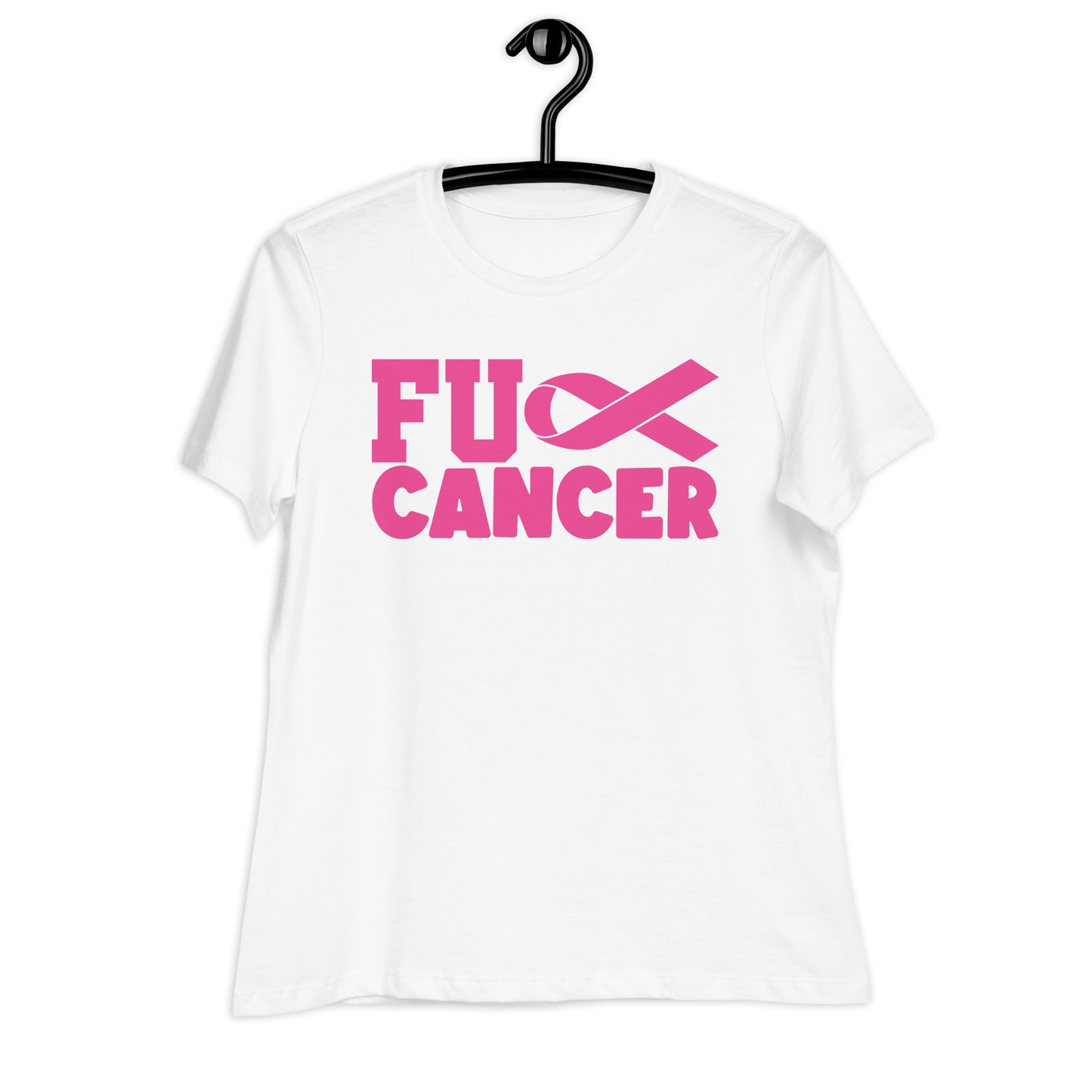Fu** Cancer Breast Cancer Awareness Bella Canvas Women's Relaxed T-Shirt