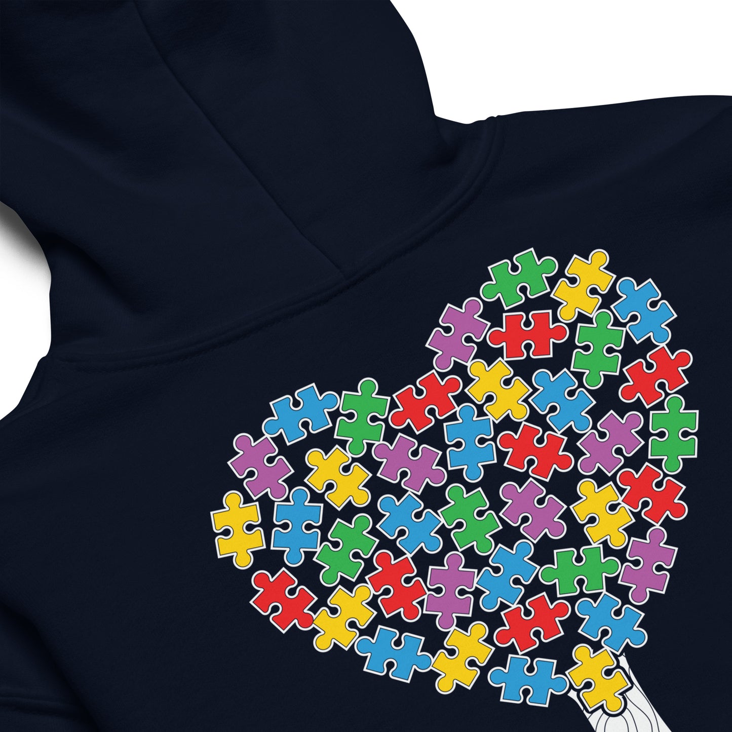 Autism Acceptance Heart Tree Quality Classic Gildan Youth Hoodie