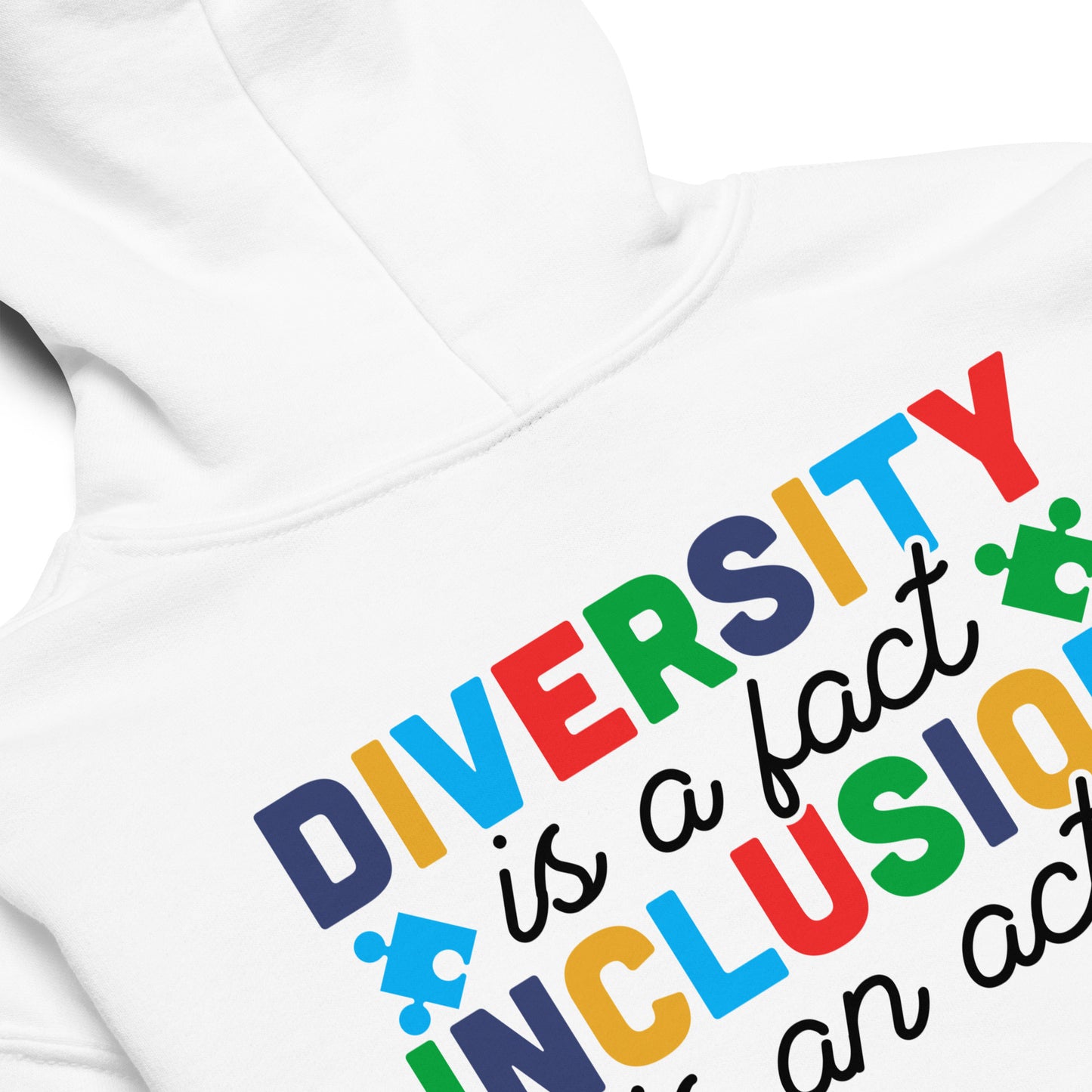 Diversity is a Fact Inclusion is an Act Autism Acceptance Classic Gildan Youth Hoodie