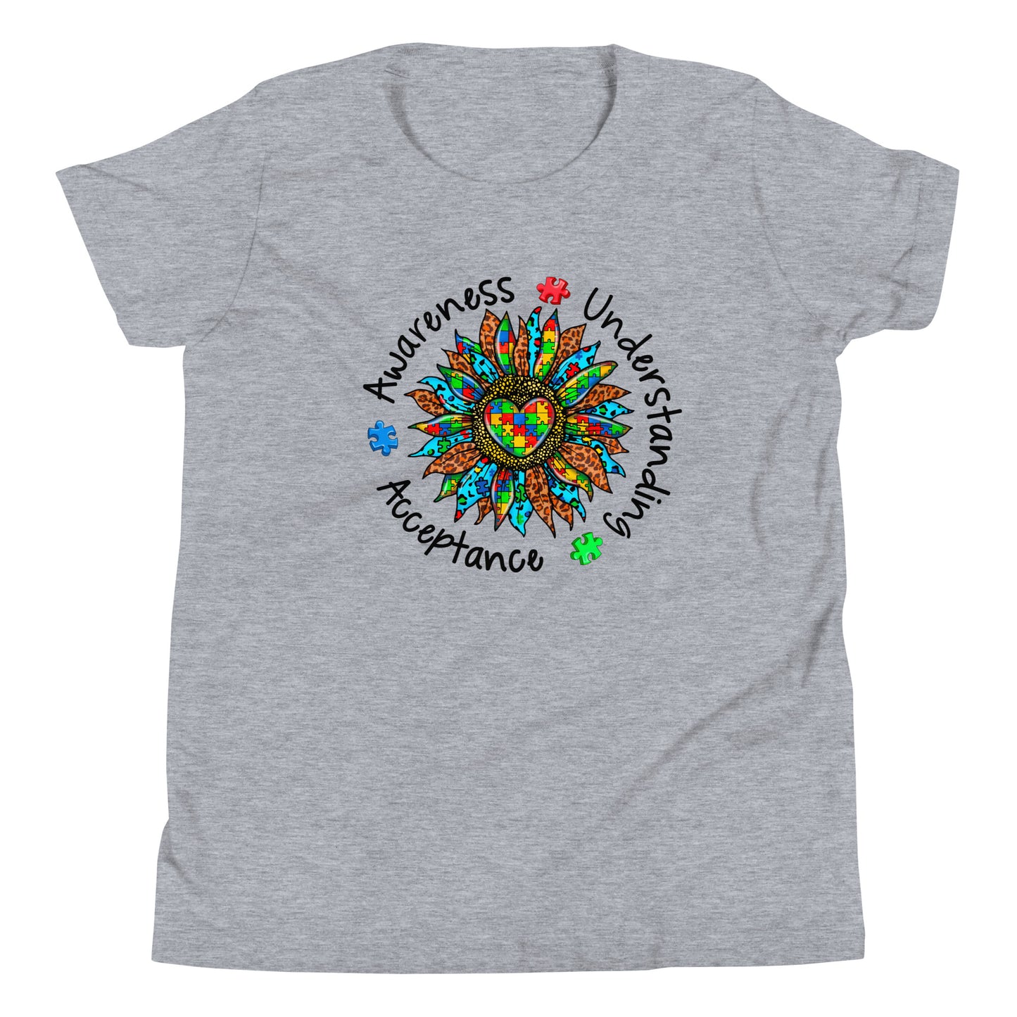Autism Acceptance Together Quality Cotton Bella Canvas Youth T-Shirt