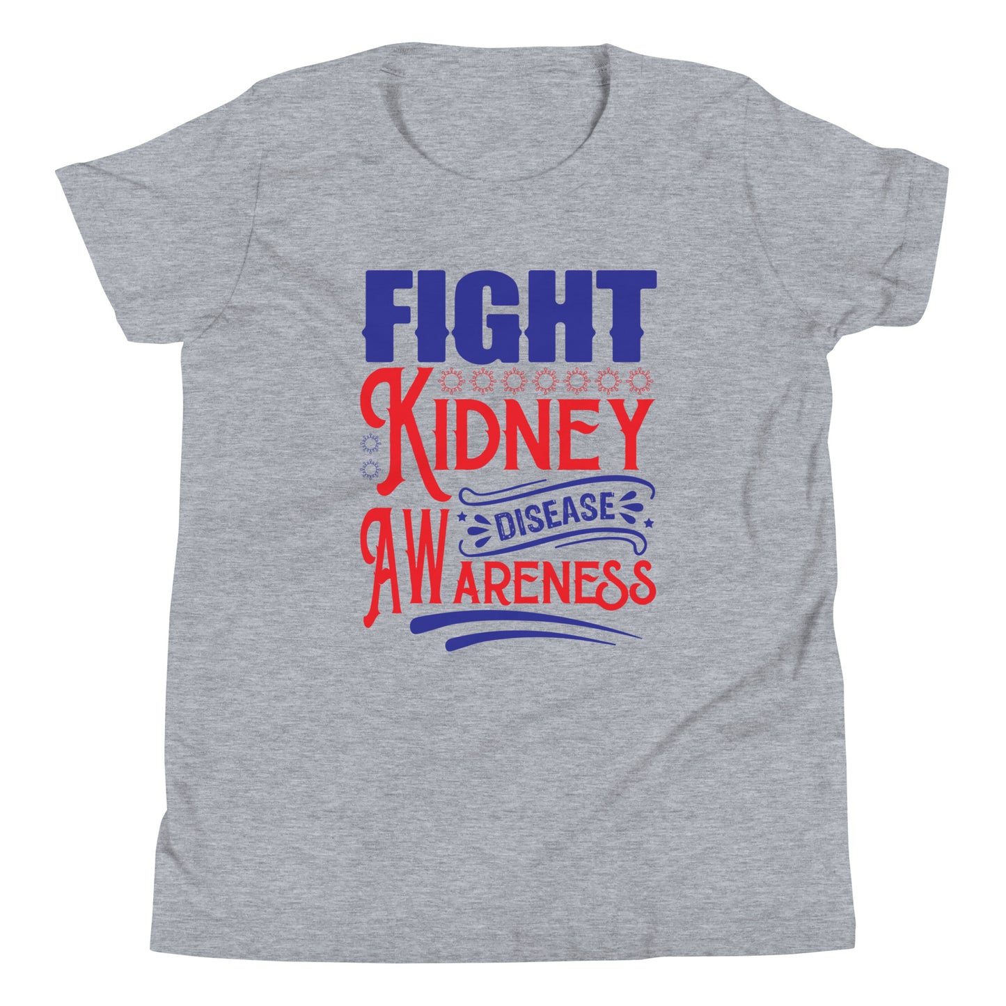 Kidney Awareness Quality Cotton Bella Canvas Youth T-Shirt