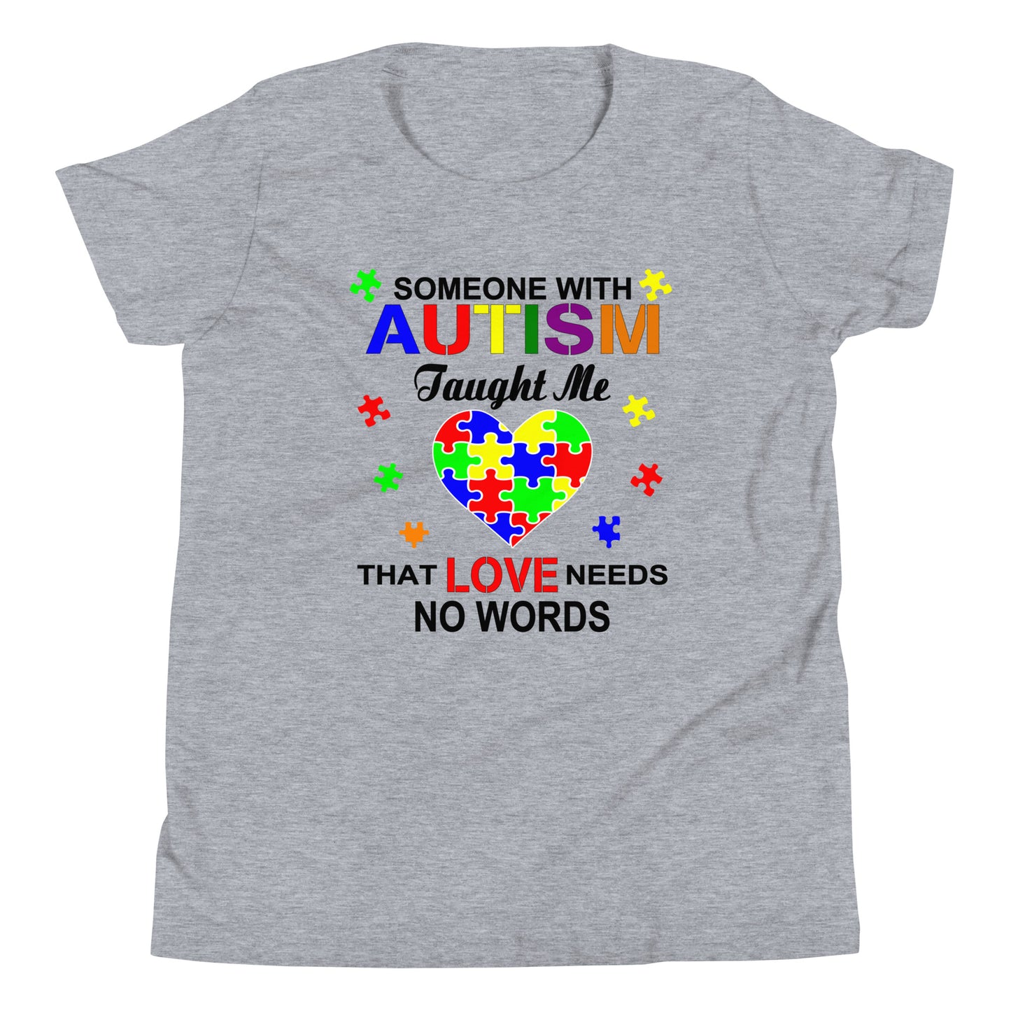 Autism Acceptance Together Quality Cotton Bella Canvas Youth T-Shirt