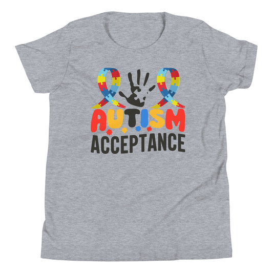 Autism Acceptance Together Quality Cotton Bella Canvas Youth T-Shirt