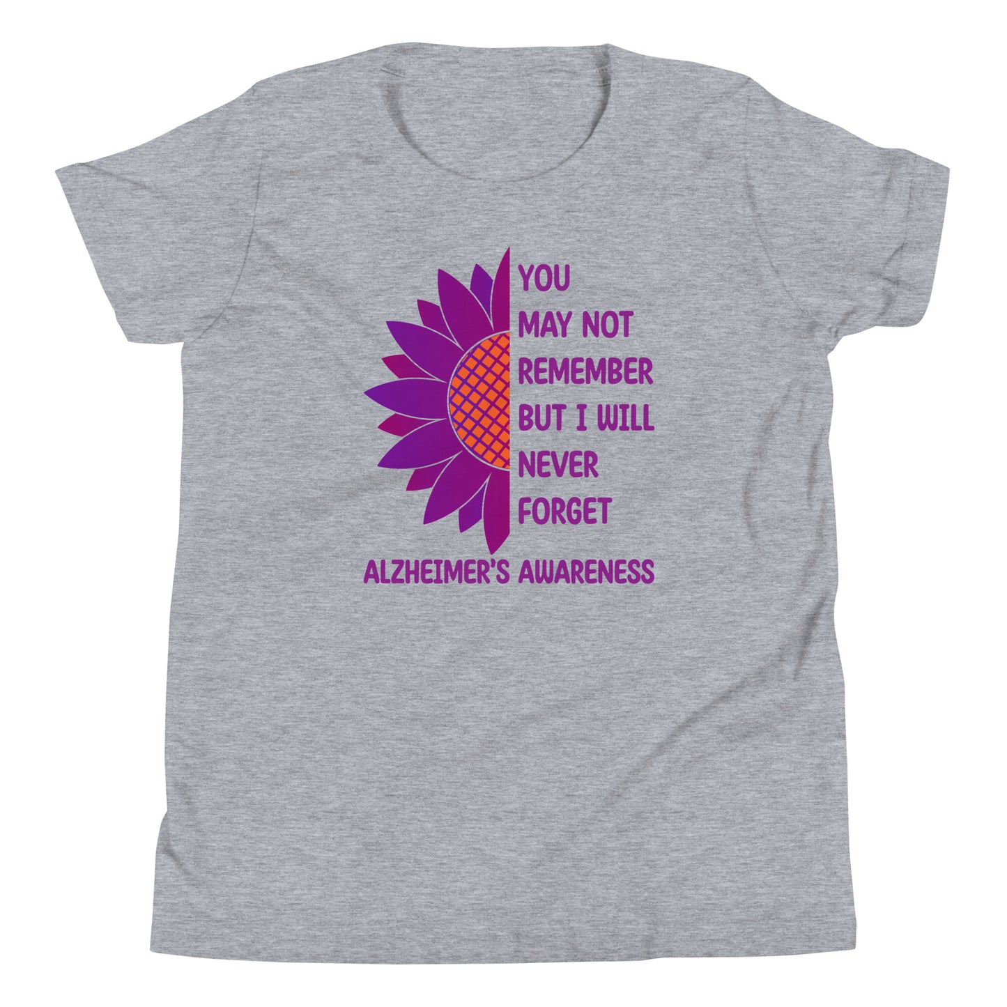 Alzheimer's Awareness Quality Cotton Bella Canvas Youth T-Shirt