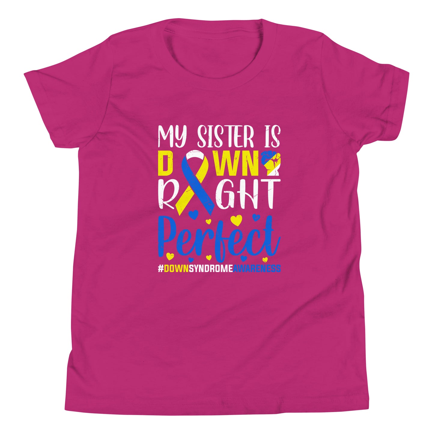 Down Syndrome Awareness Quality Cotton Bella Canvas Youth T-Shirt