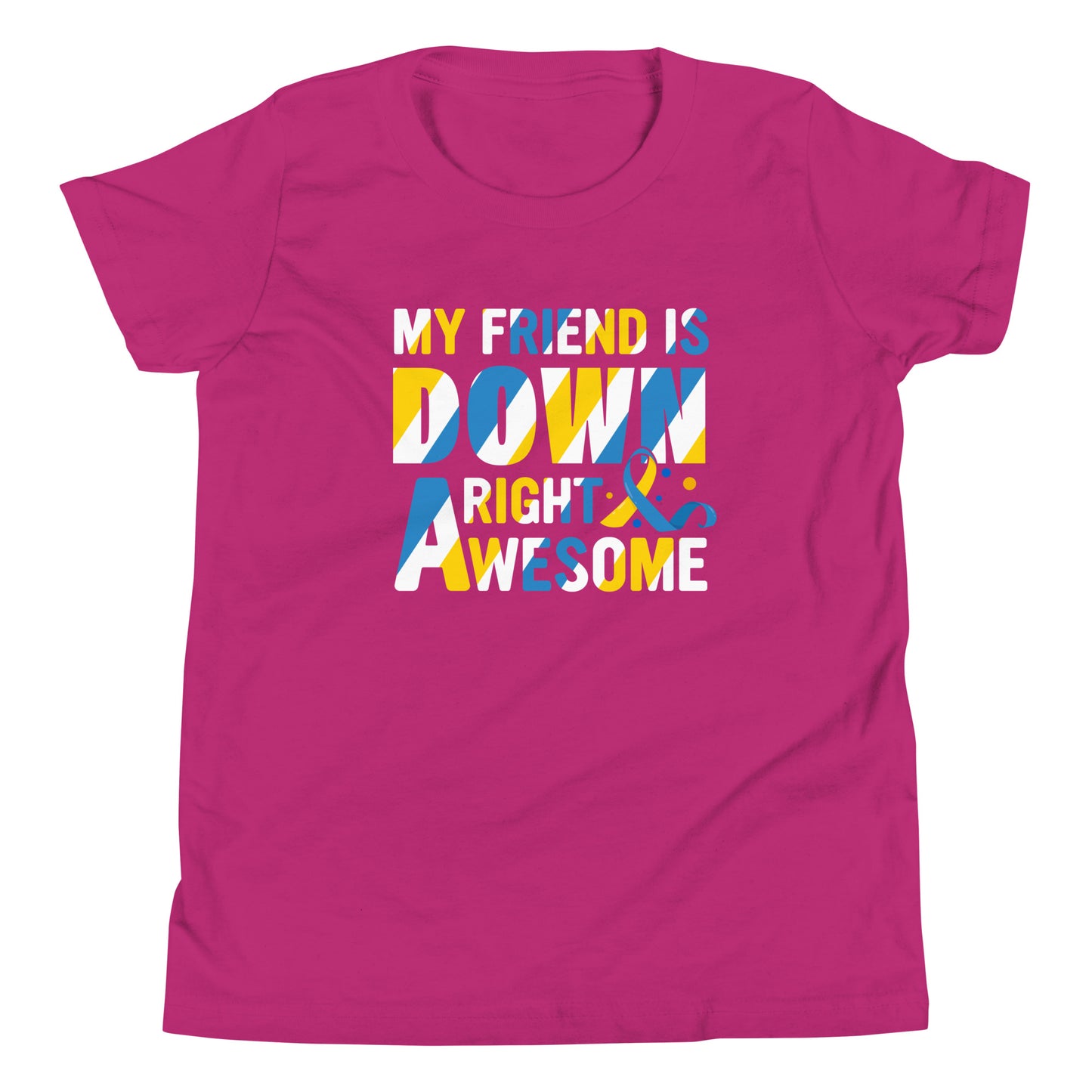 Down Syndrome Awareness Quality Cotton Bella Canvas Youth T-Shirt