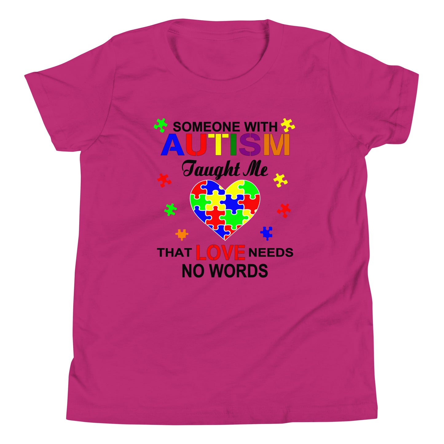 Autism Acceptance Together Quality Cotton Bella Canvas Youth T-Shirt