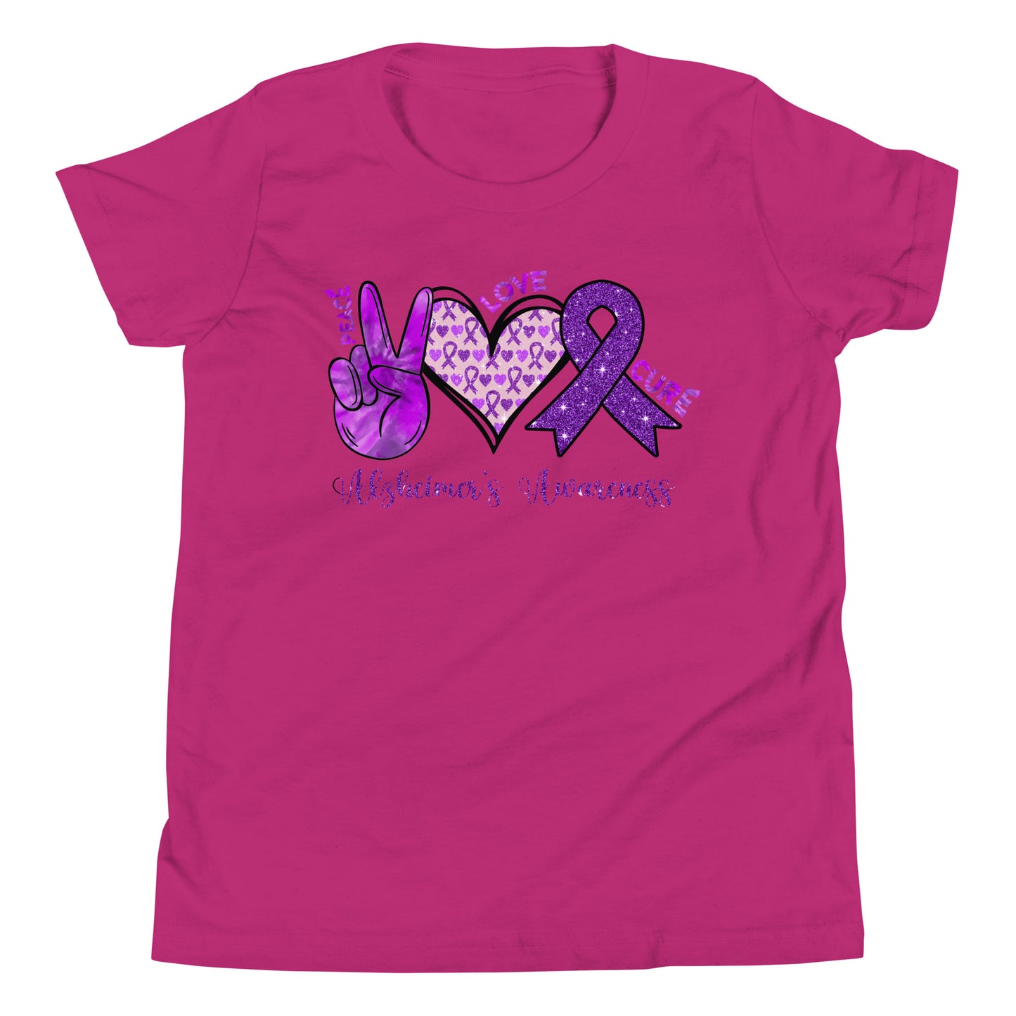 Alzheimer's Awareness Quality Cotton Bella Canvas Youth T-Shirt