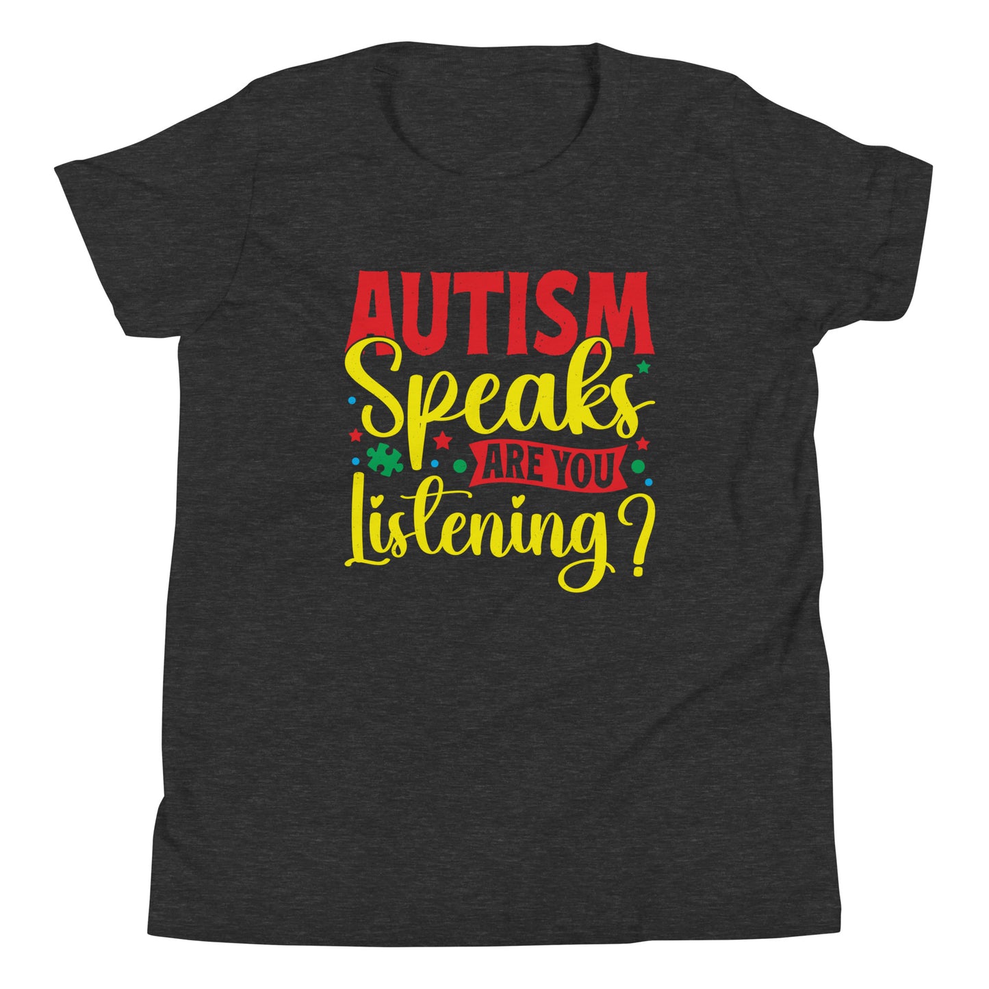 Autism Acceptance Together Quality Cotton Bella Canvas Youth T-Shirt