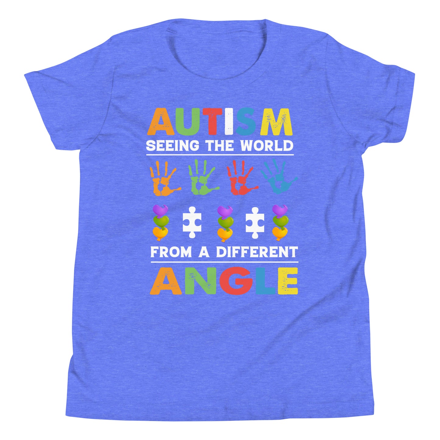 Autism Acceptance Together Quality Cotton Bella Canvas Youth T-Shirt